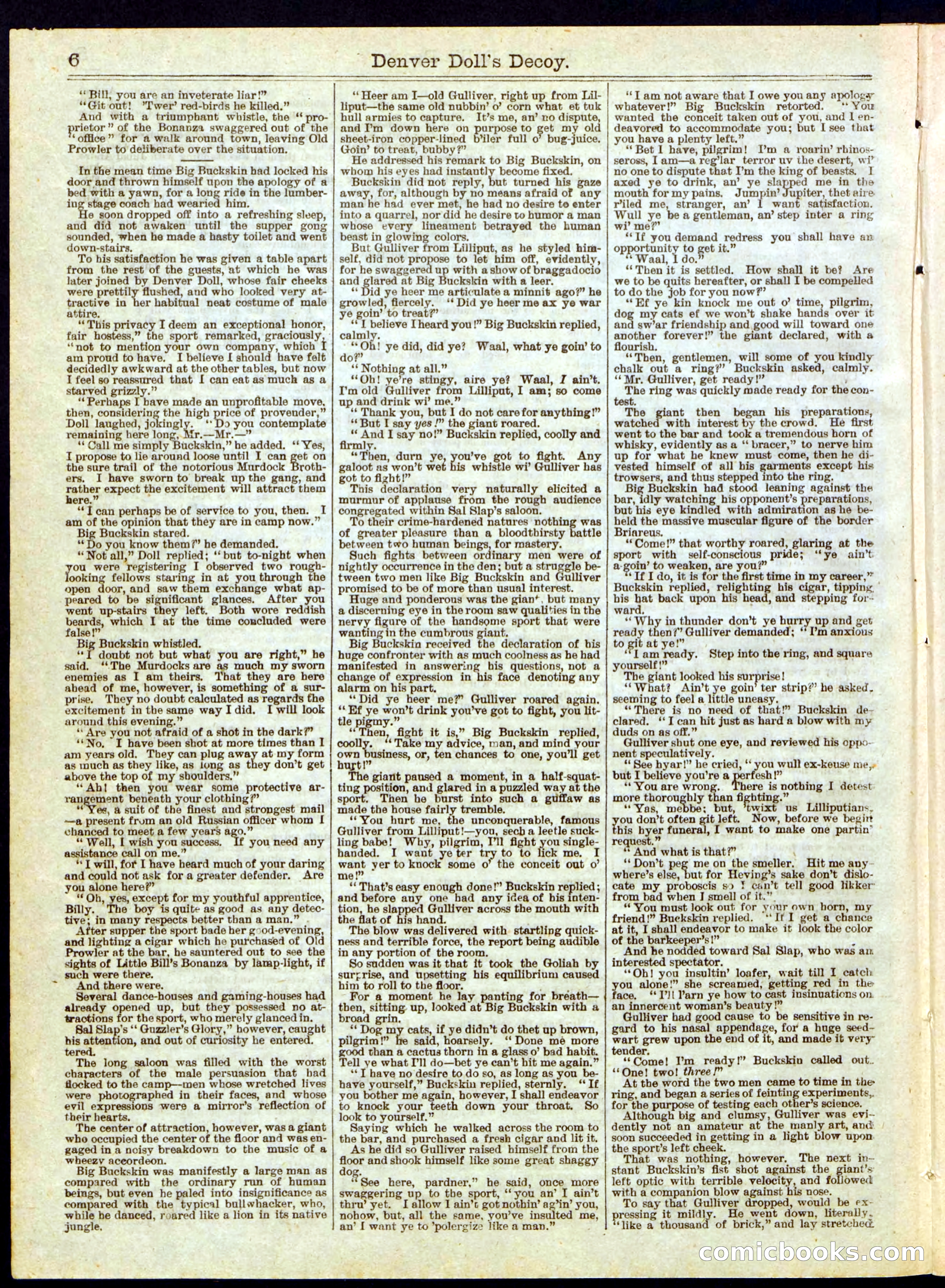 Beadle's Half Dime Library No. 285 — page 6 of 16
