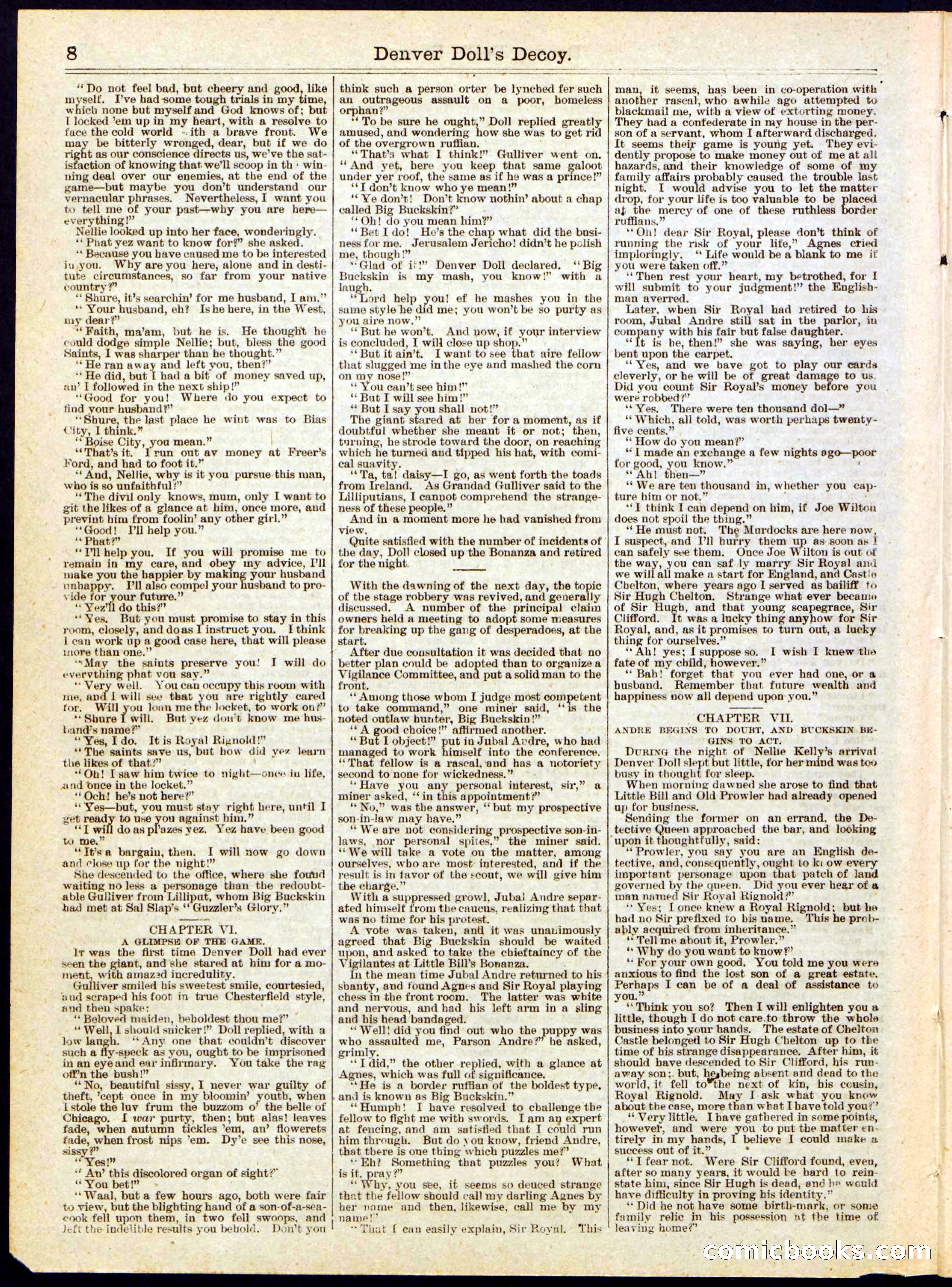 Beadle's Half Dime Library No. 285 — page 8 of 16
