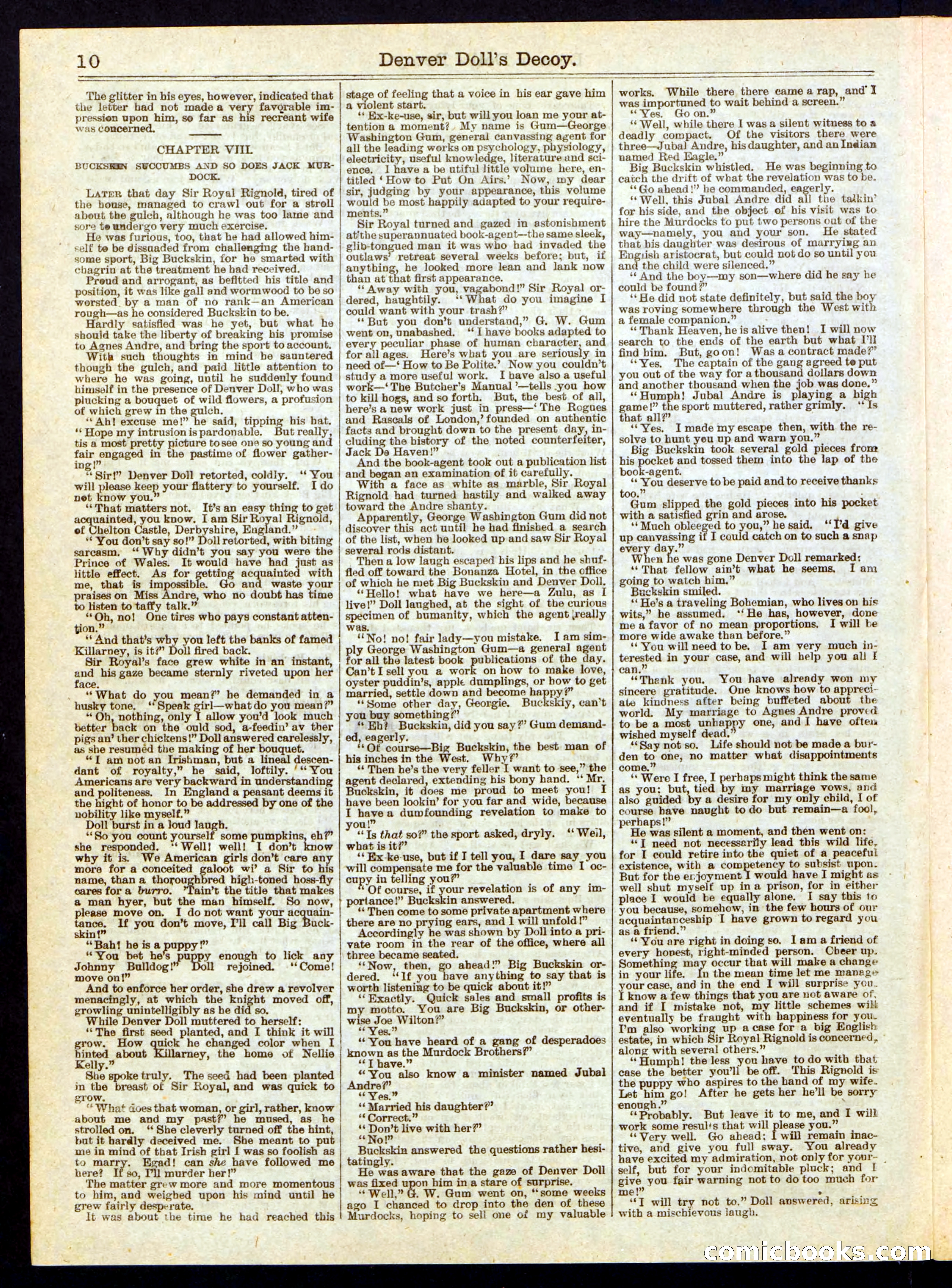Beadle's Half Dime Library No. 285 — page 10 of 16