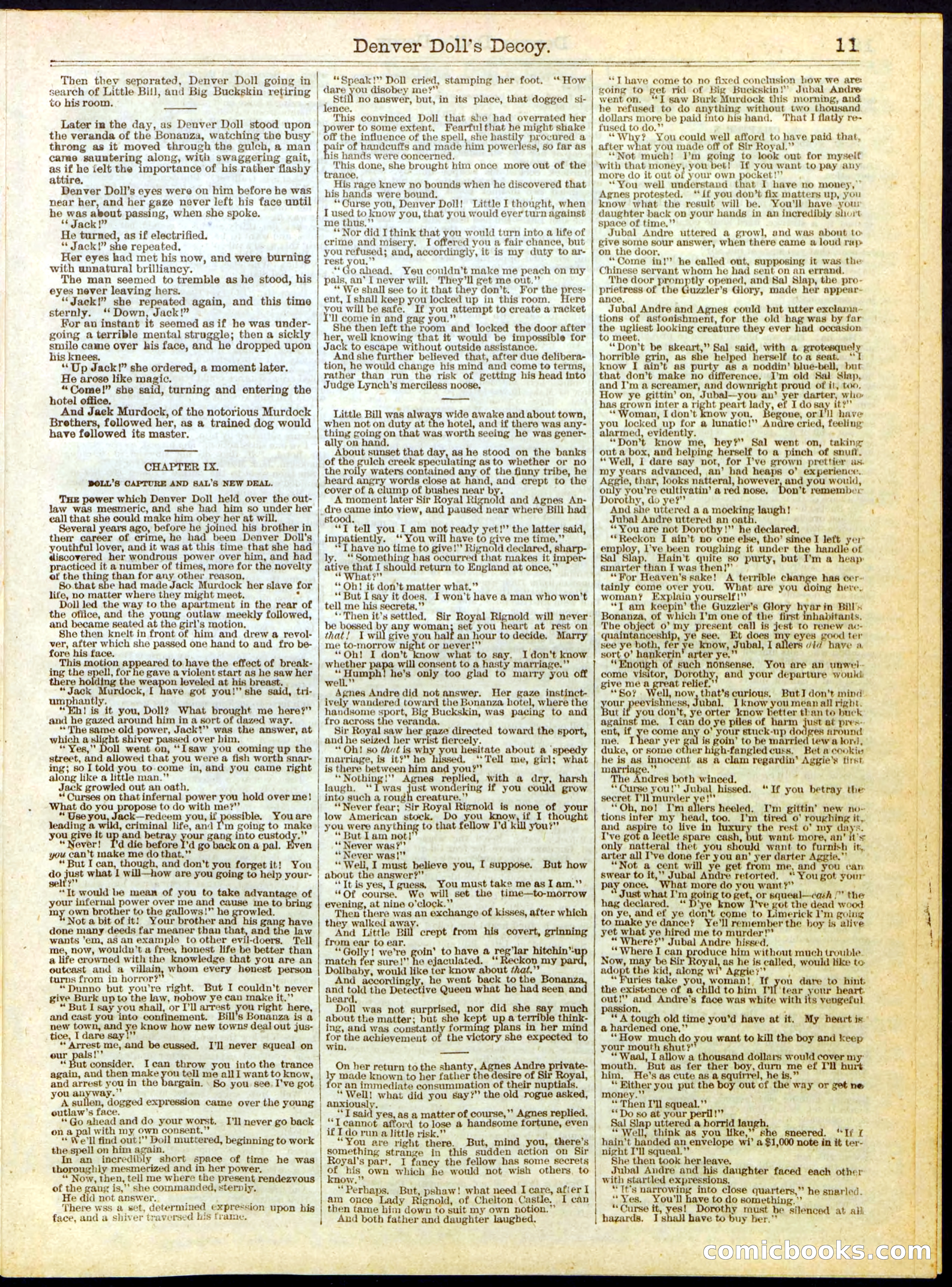Beadle's Half Dime Library No. 285 — page 11 of 16
