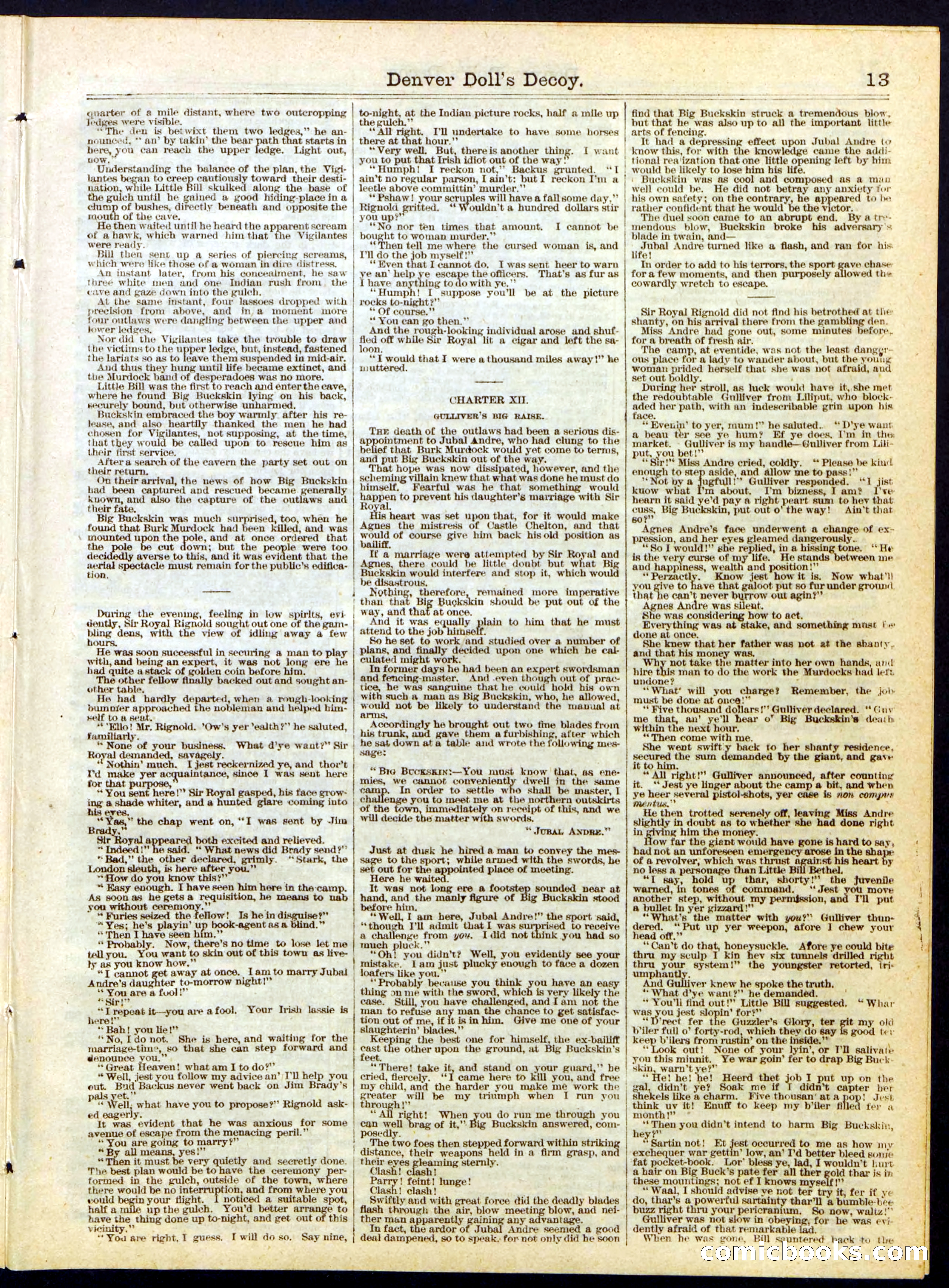 Beadle's Half Dime Library No. 285 — page 13 of 16