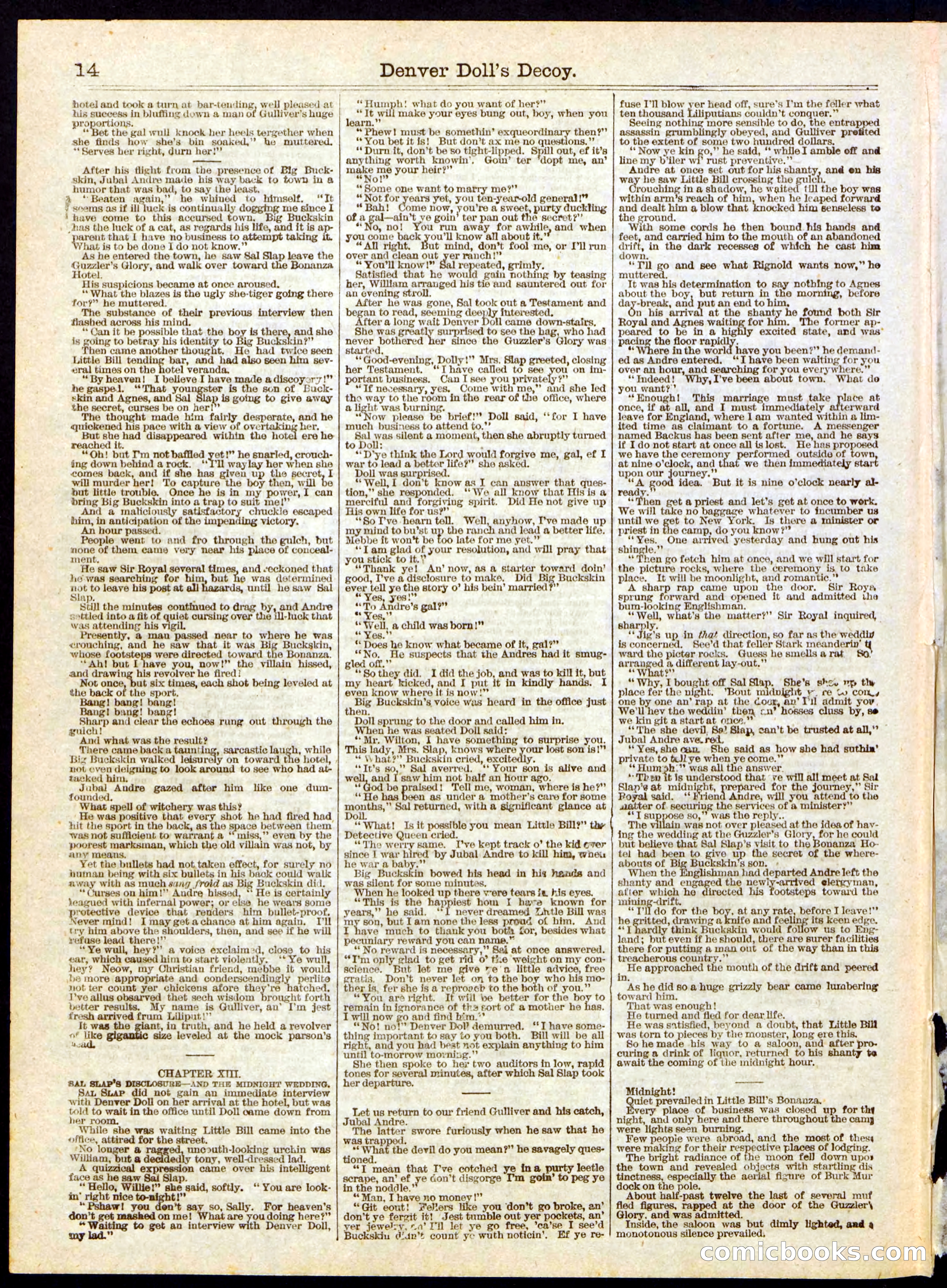 Beadle's Half Dime Library No. 285 — page 14 of 16