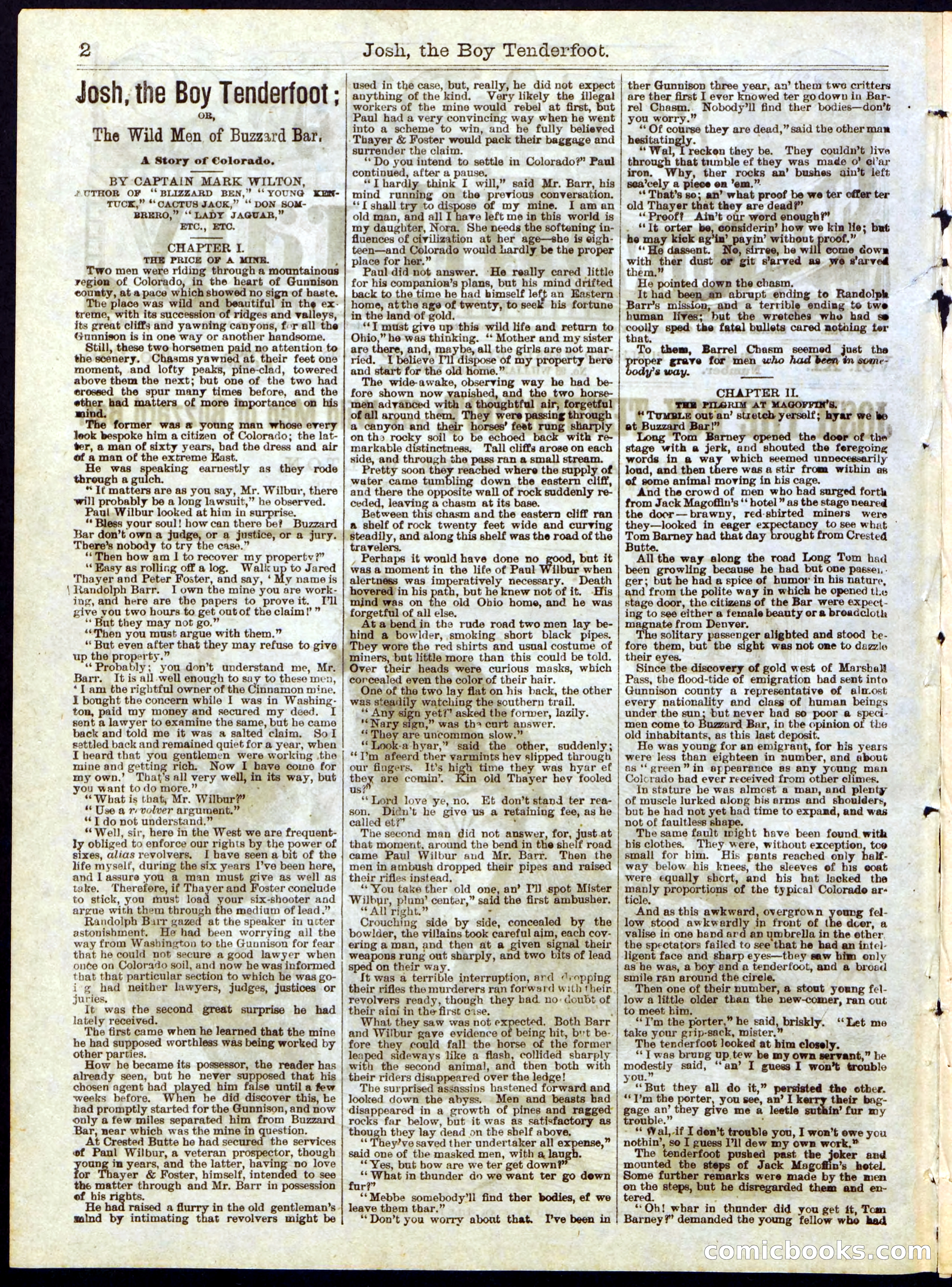 Beadle's Half Dime Library, No. 286 — page 2 of 16