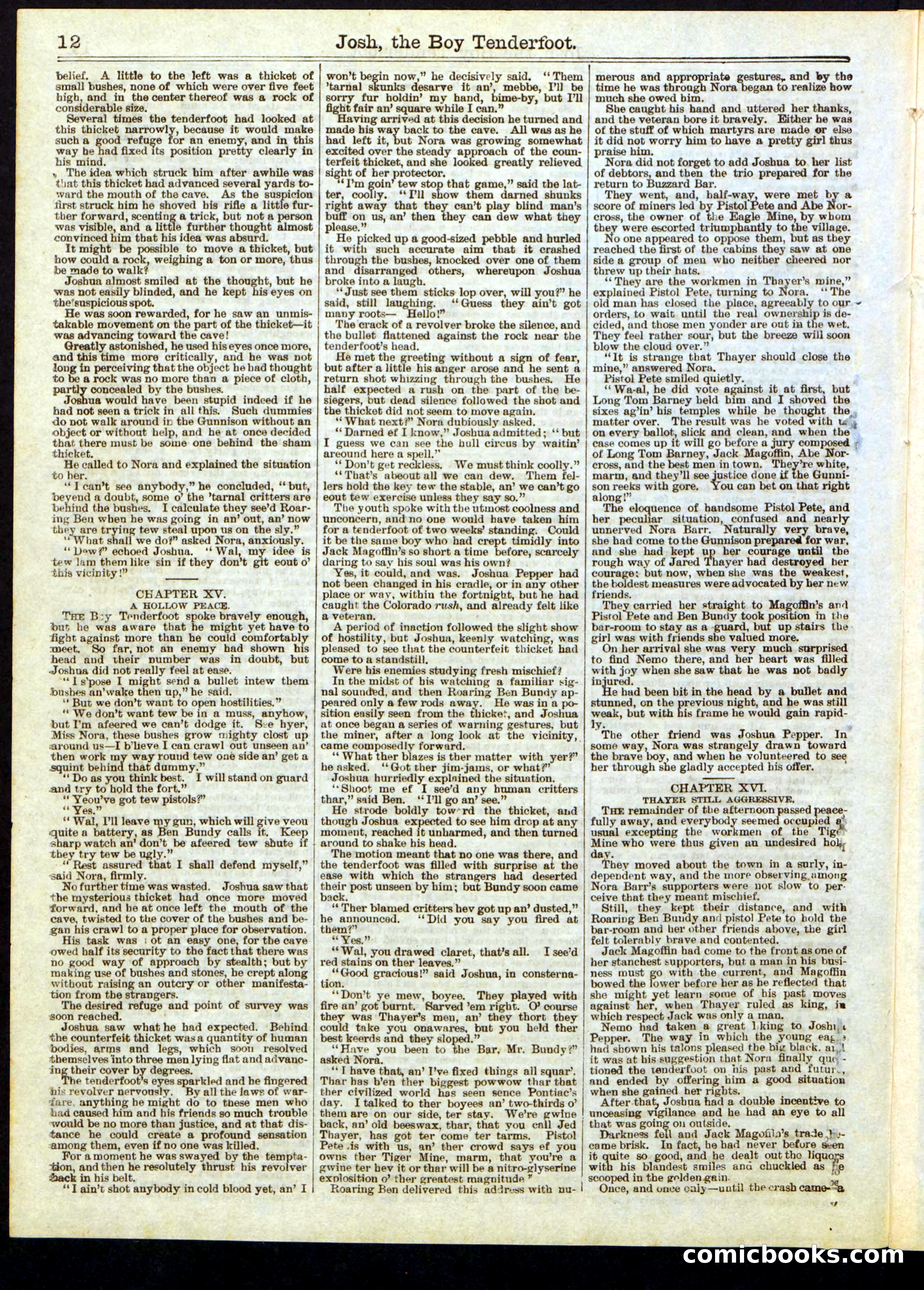 Beadle's Half Dime Library, No. 286 — page 12 of 16