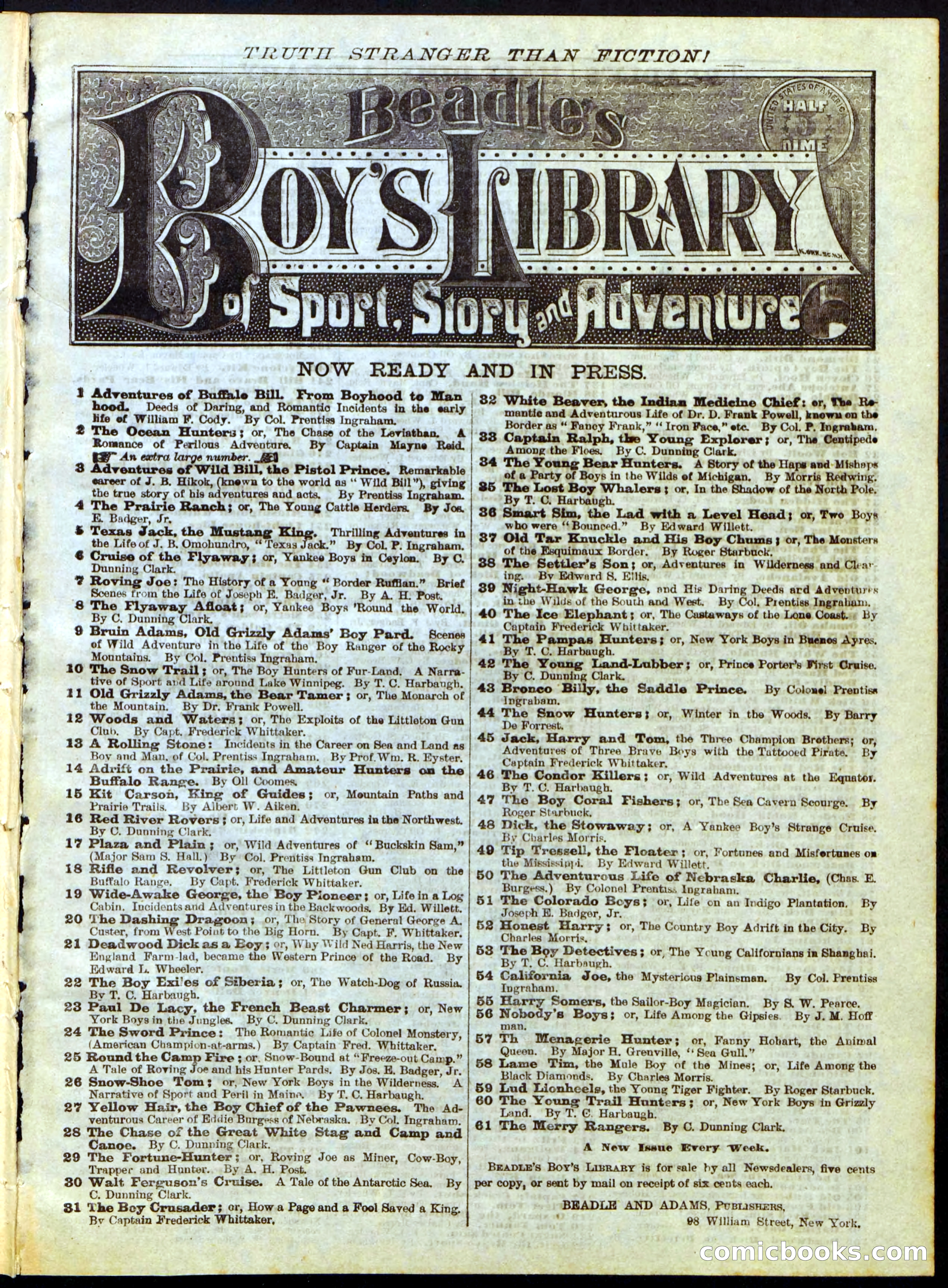 Beadle's Half Dime Library, No. 286 — page 15 of 16