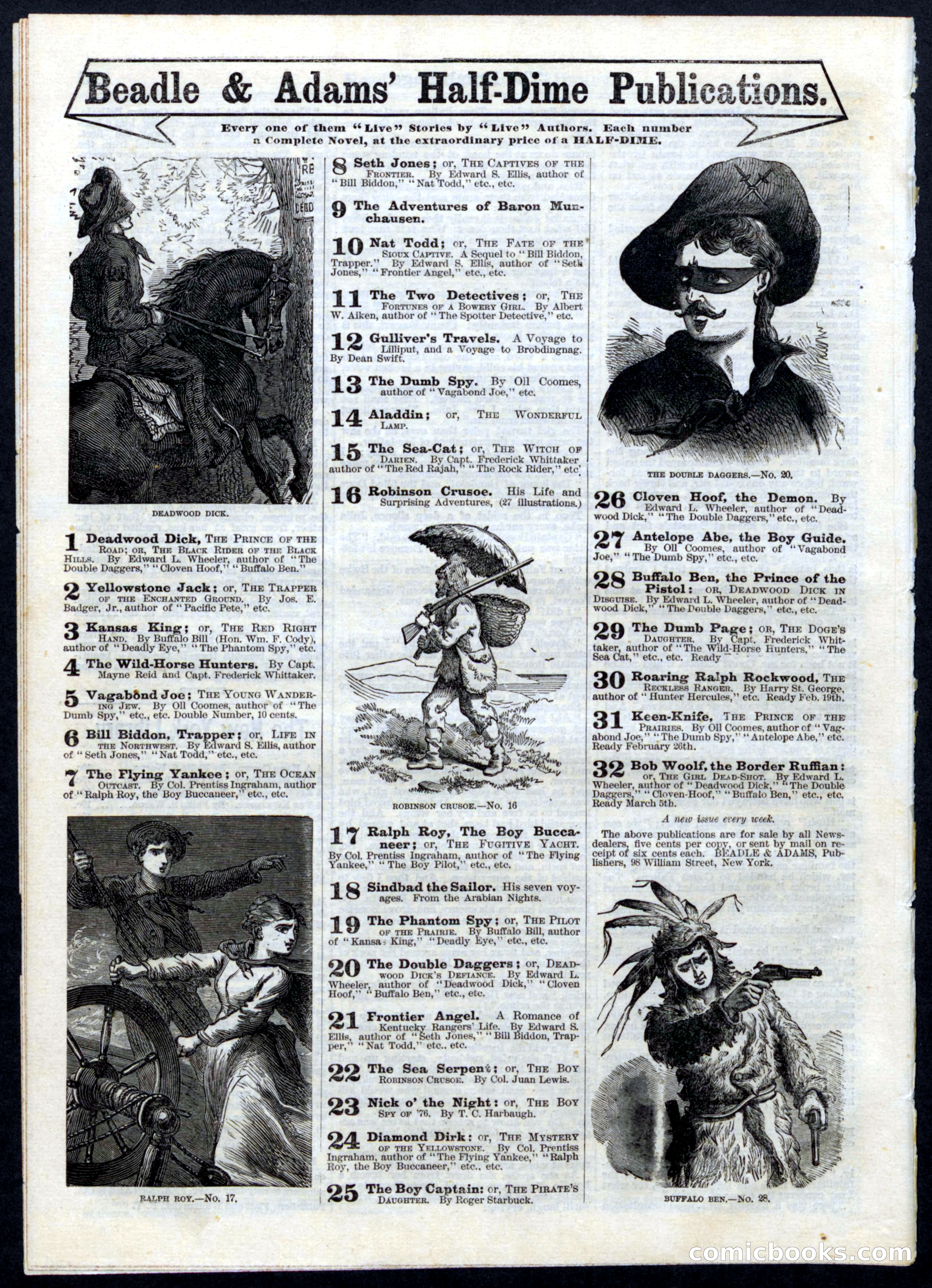 Beadle's Half Dime Library, No. 29 — page 16 of 16