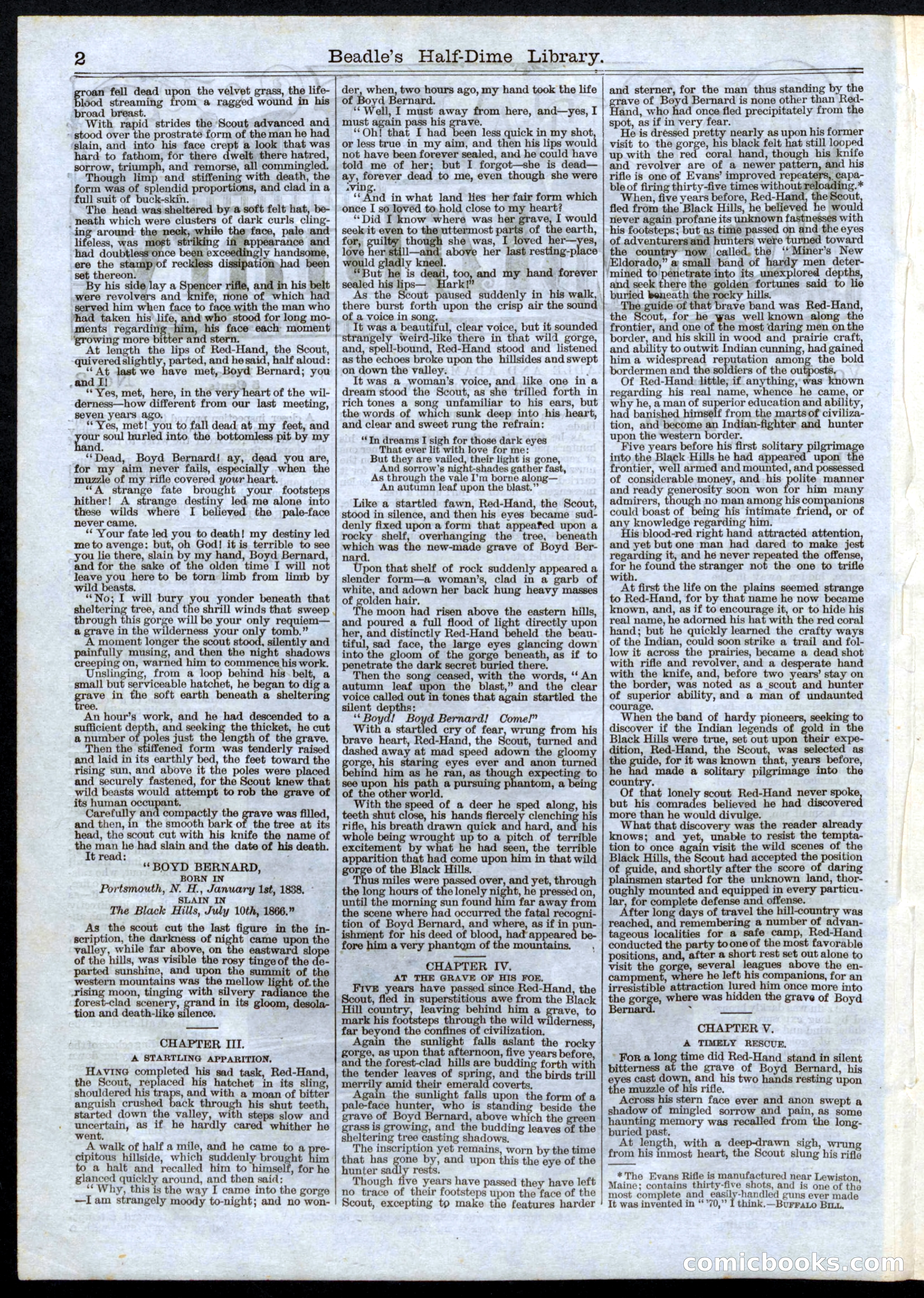 Beadle's Half Dime Library, No. 3 — page 2 of 16