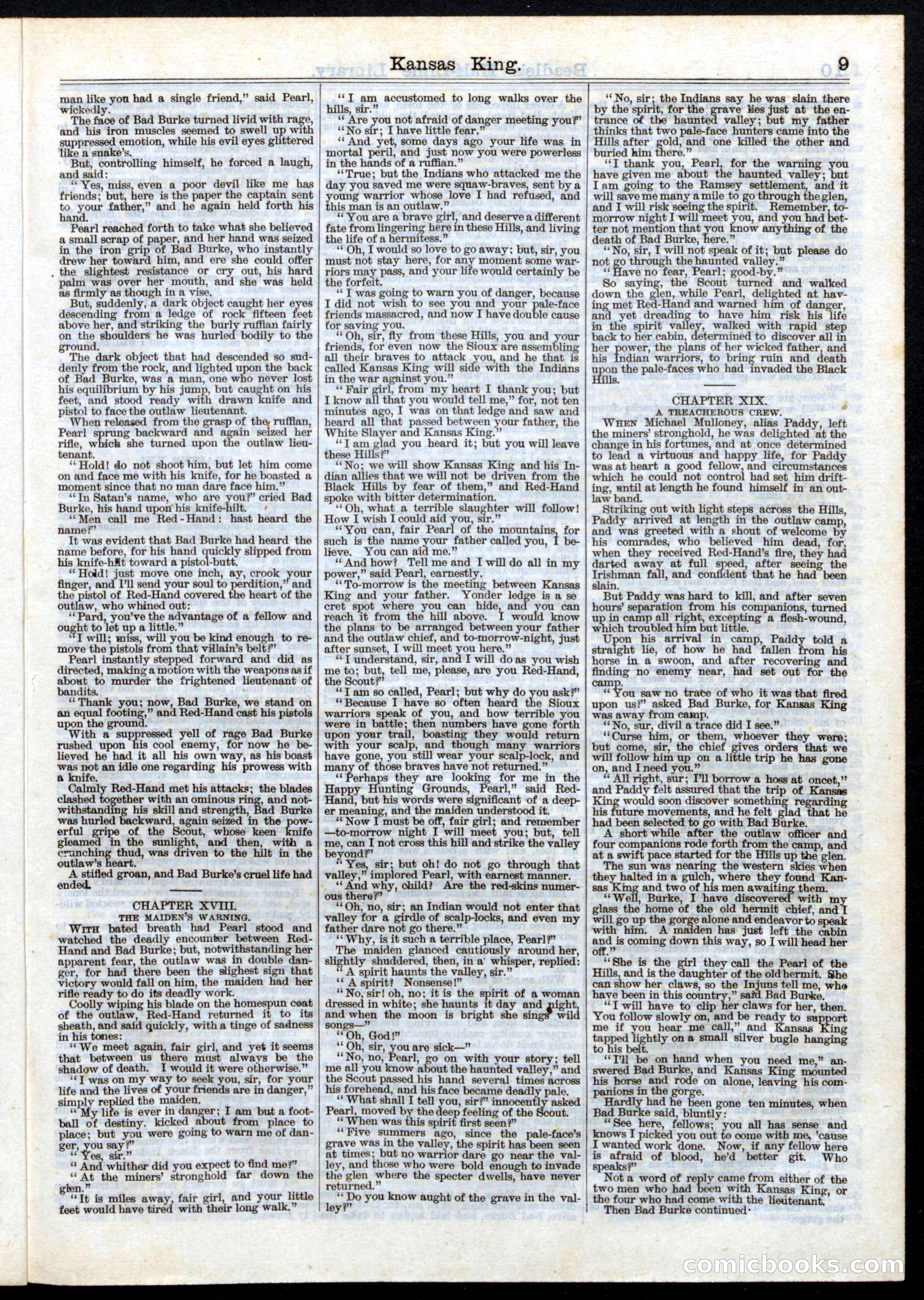 Beadle's Half Dime Library, No. 3 — page 9 of 16