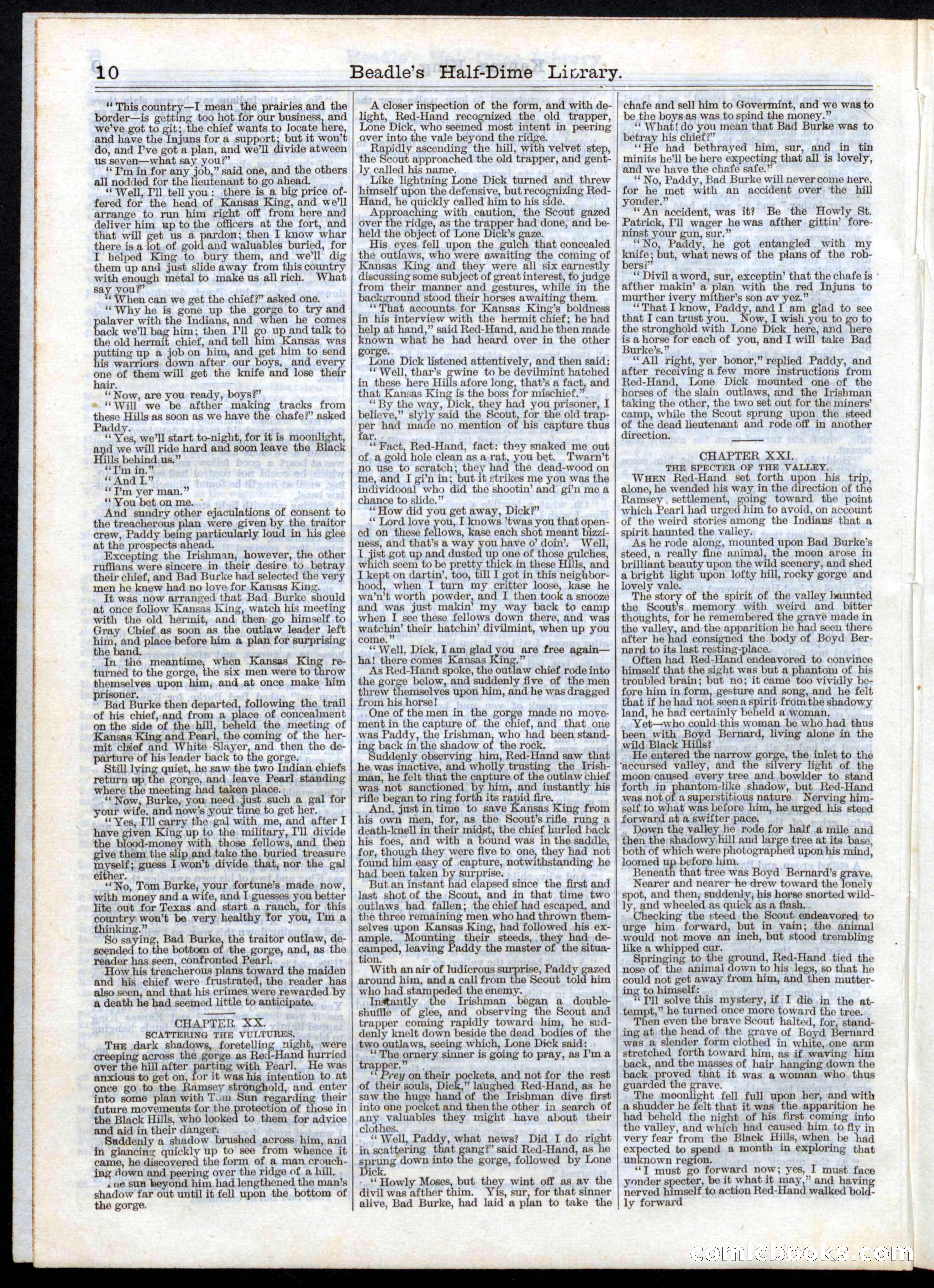 Beadle's Half Dime Library, No. 3 — page 10 of 16