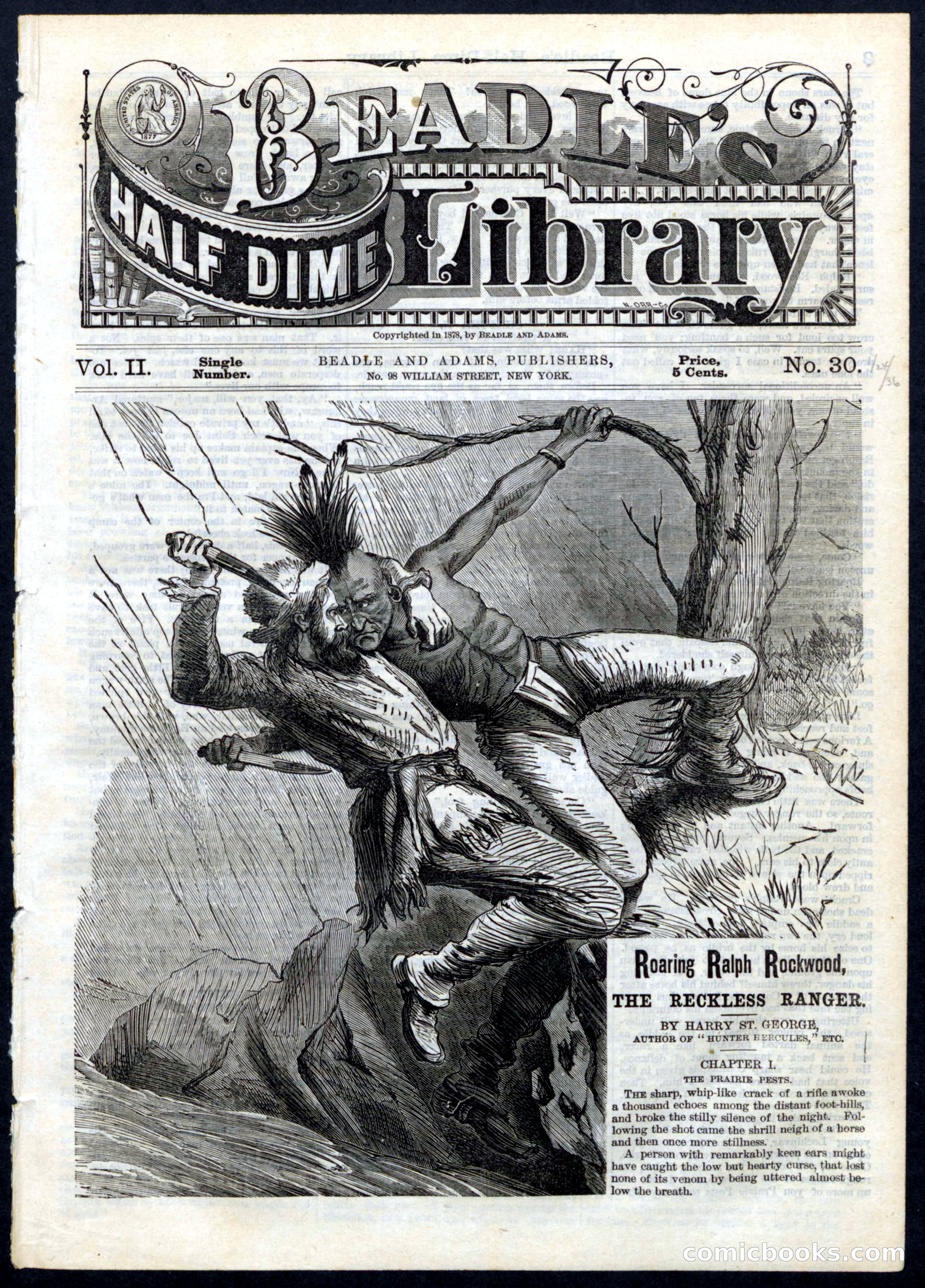 Beadle's Half Dime Library No. 30 — page 1 of 16