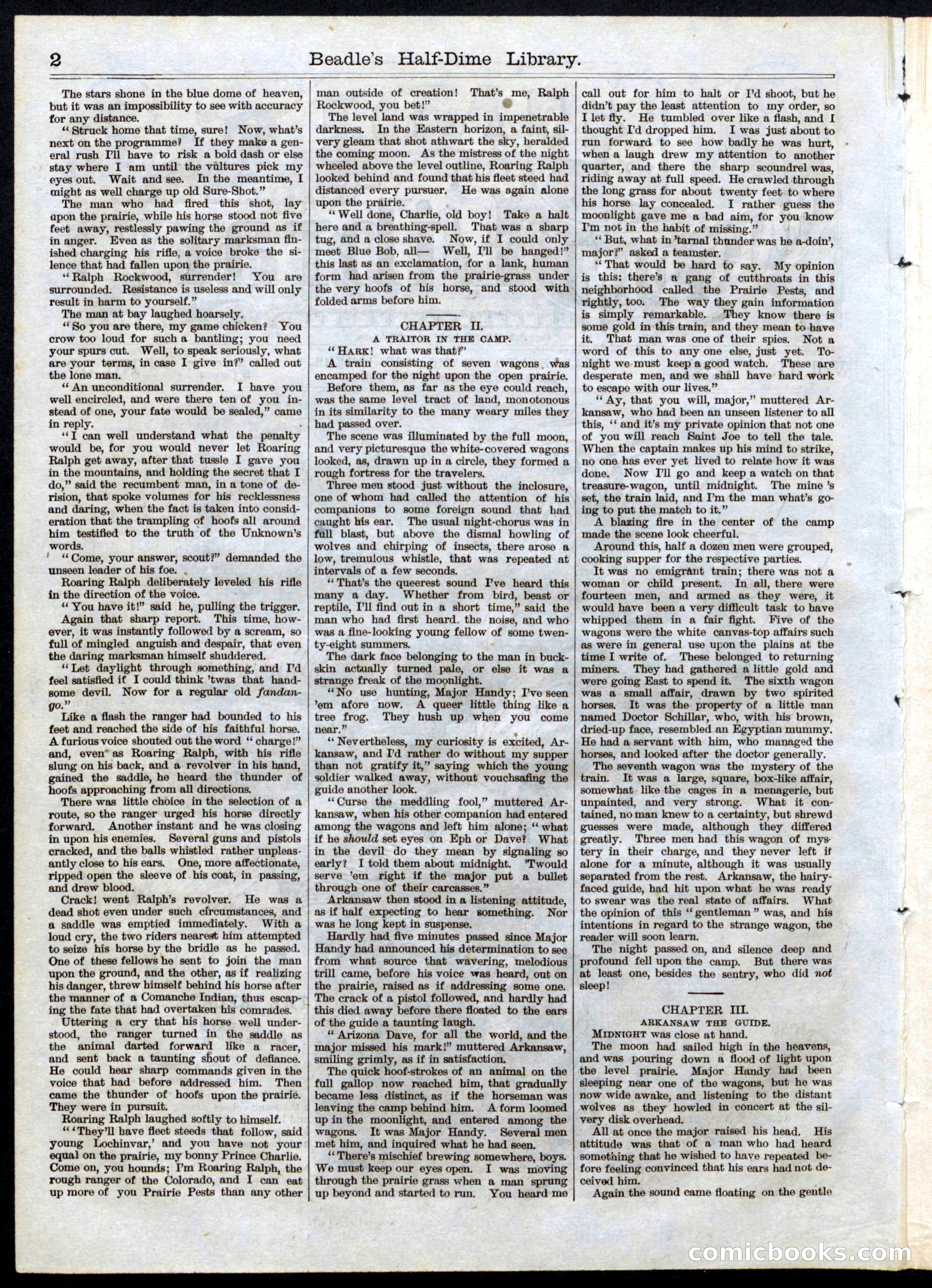 Beadle's Half Dime Library No. 30 — page 2 of 16