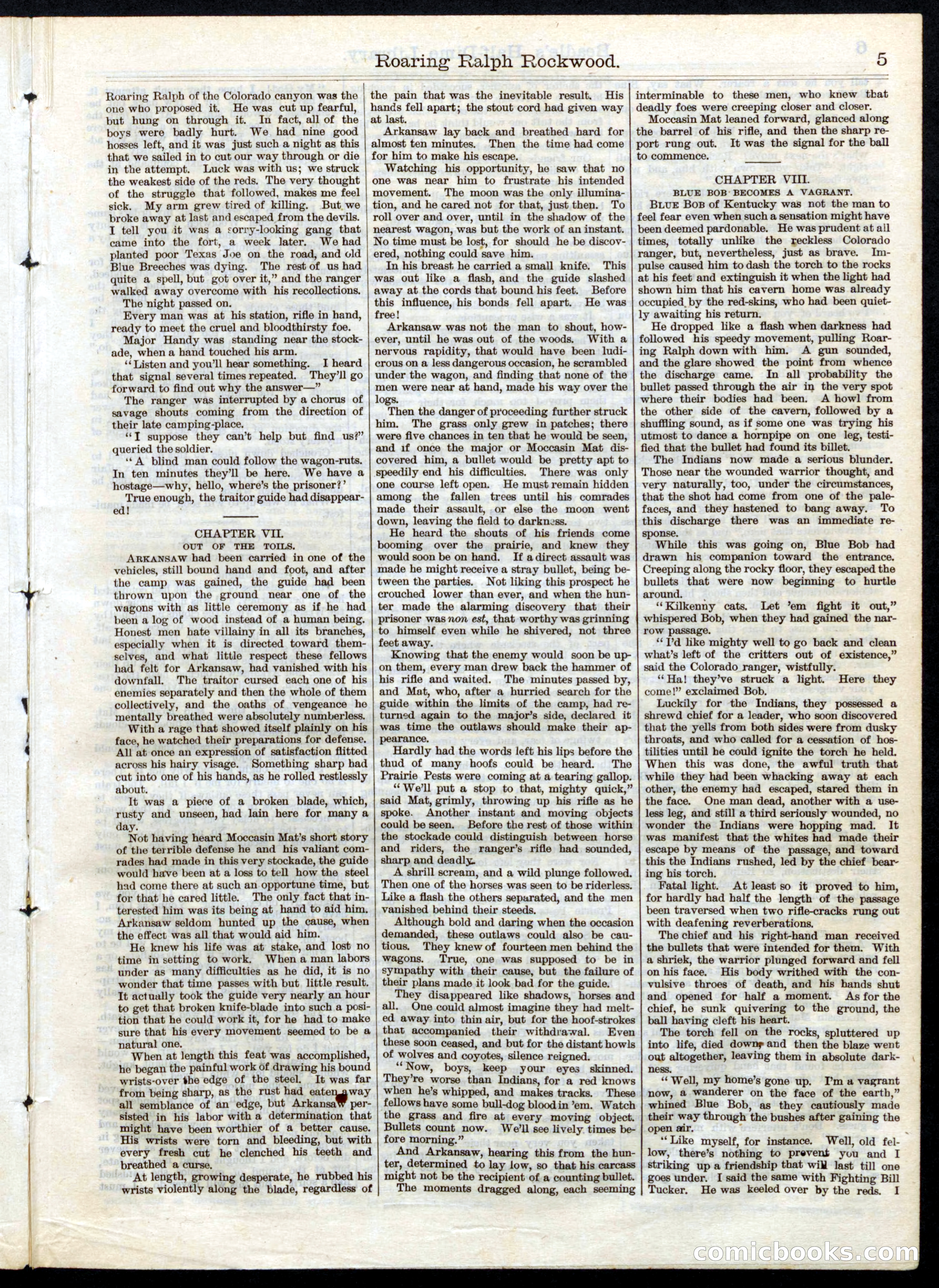 Beadle's Half Dime Library No. 30 — page 5 of 16