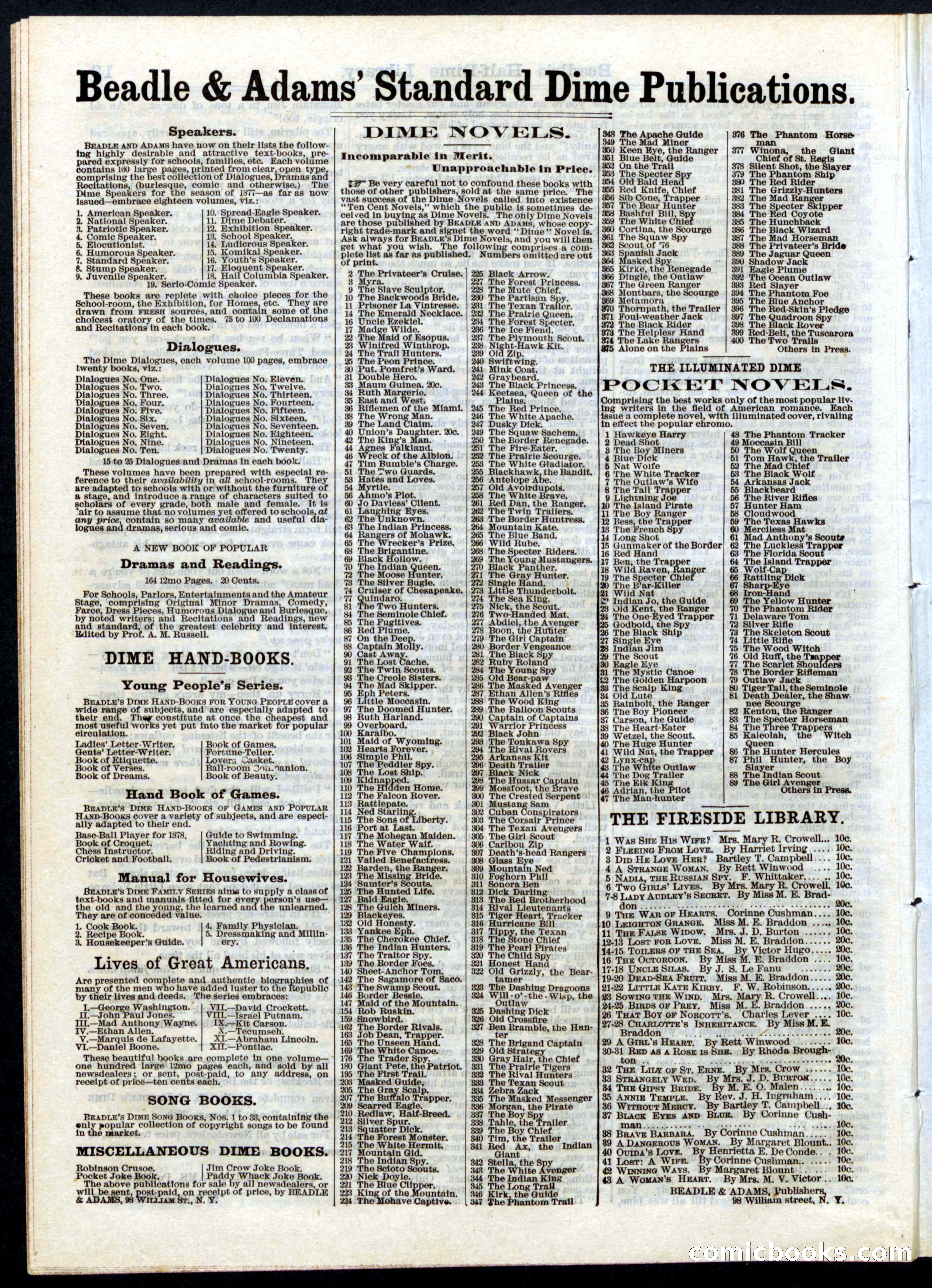 Beadle's Half Dime Library No. 30 — page 14 of 16