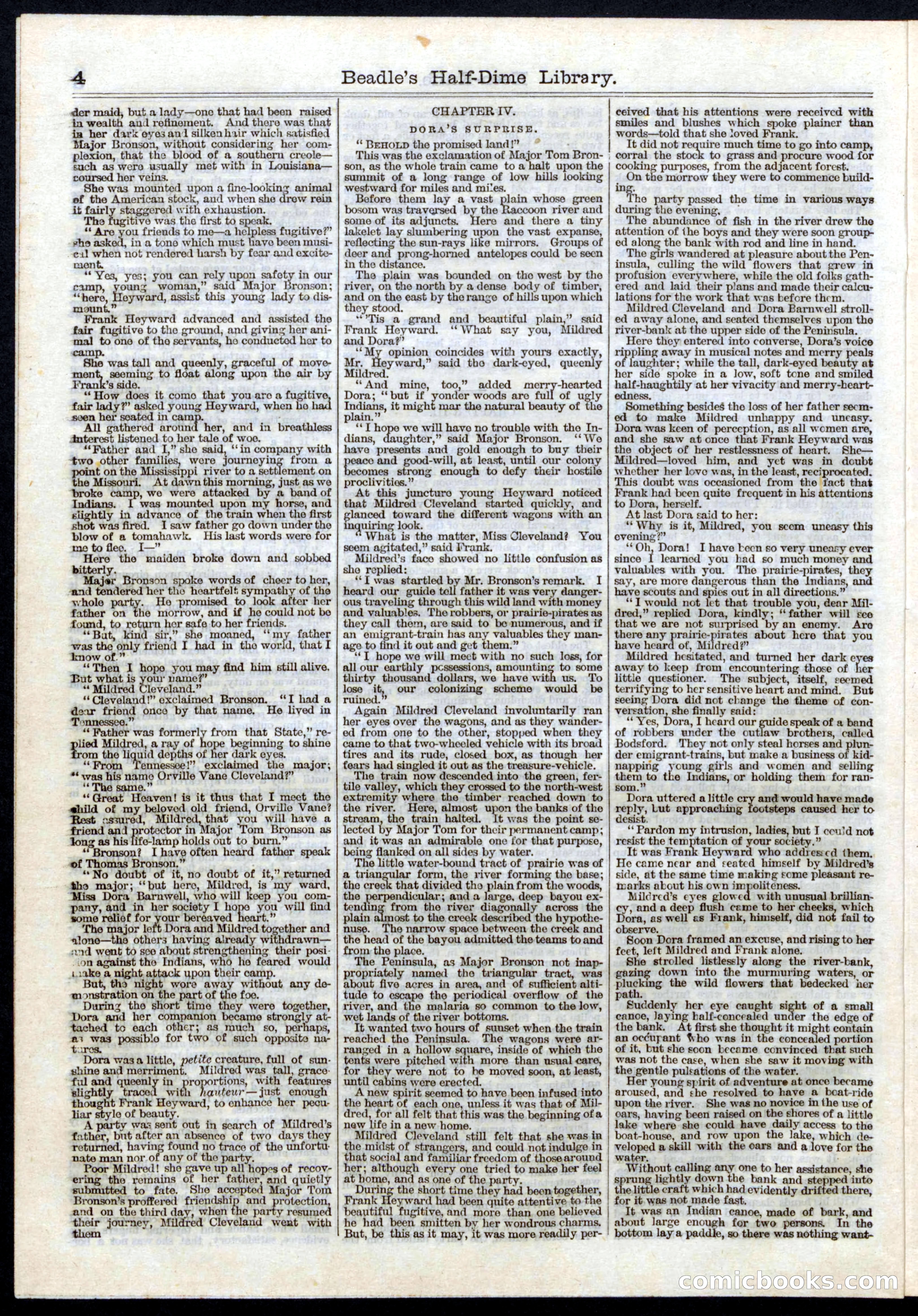Beadle's Half Dime Library No. 31 — page 4 of 16