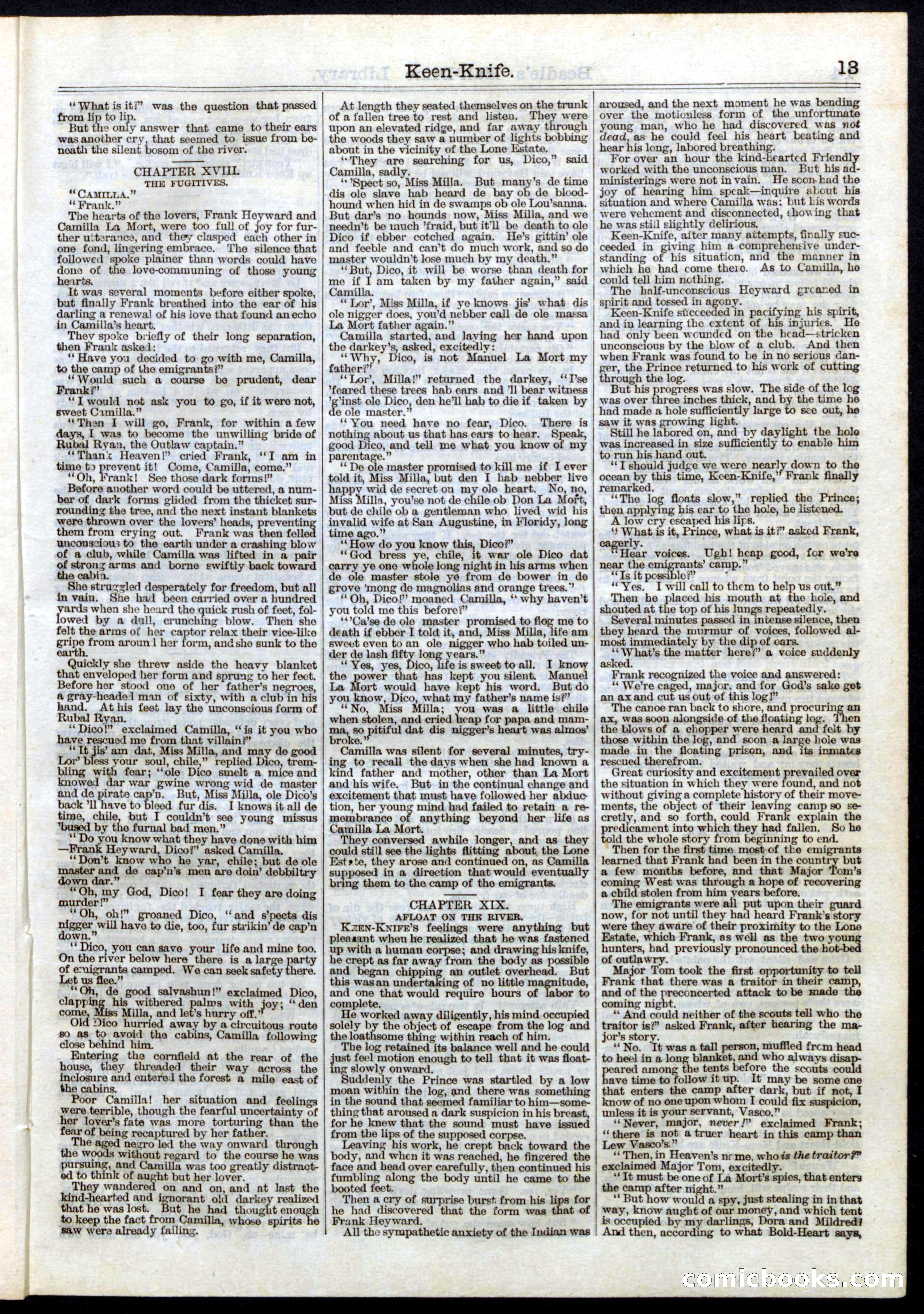 Beadle's Half Dime Library No. 31 — page 13 of 16