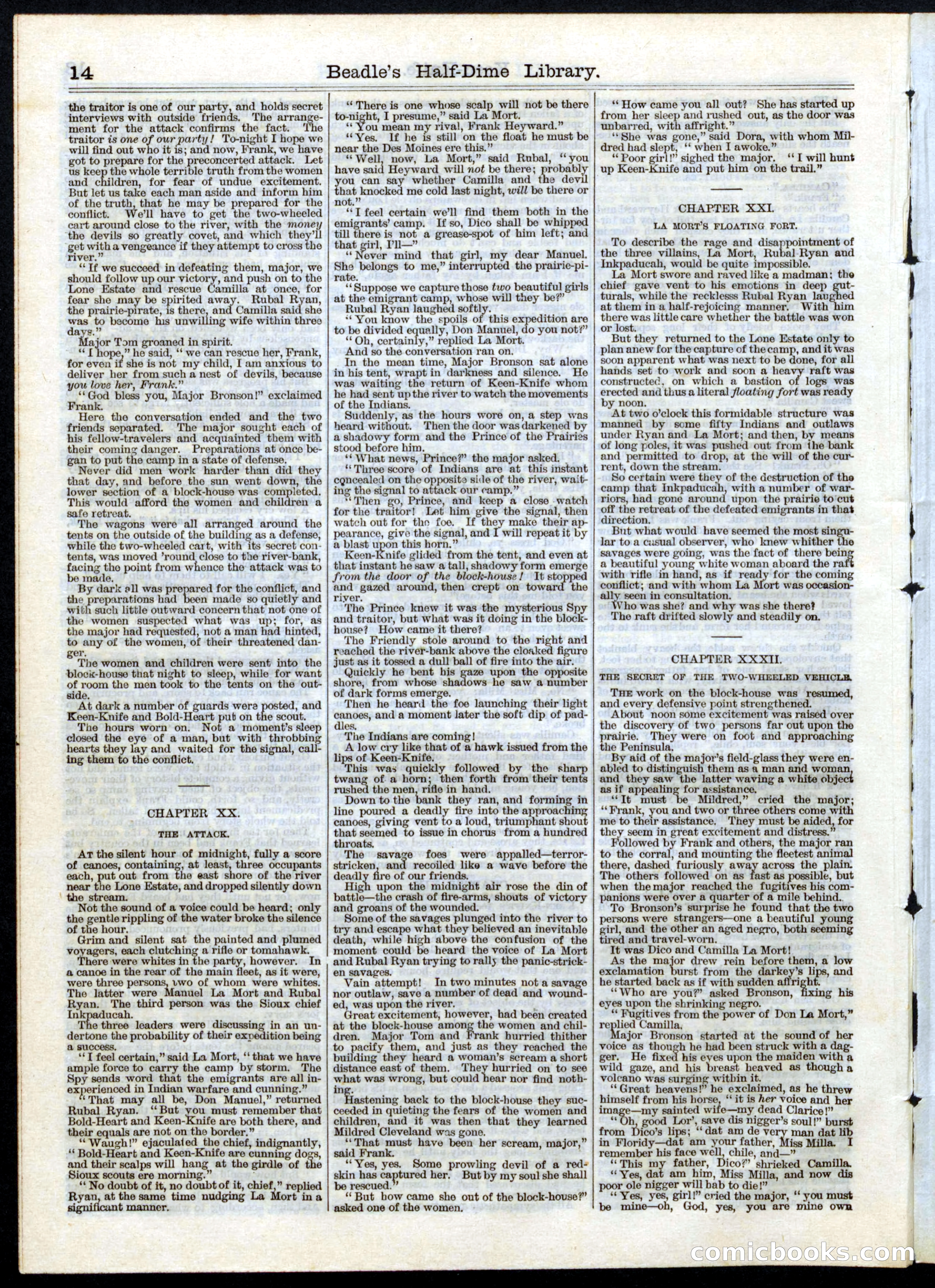 Beadle's Half Dime Library No. 31 — page 14 of 16