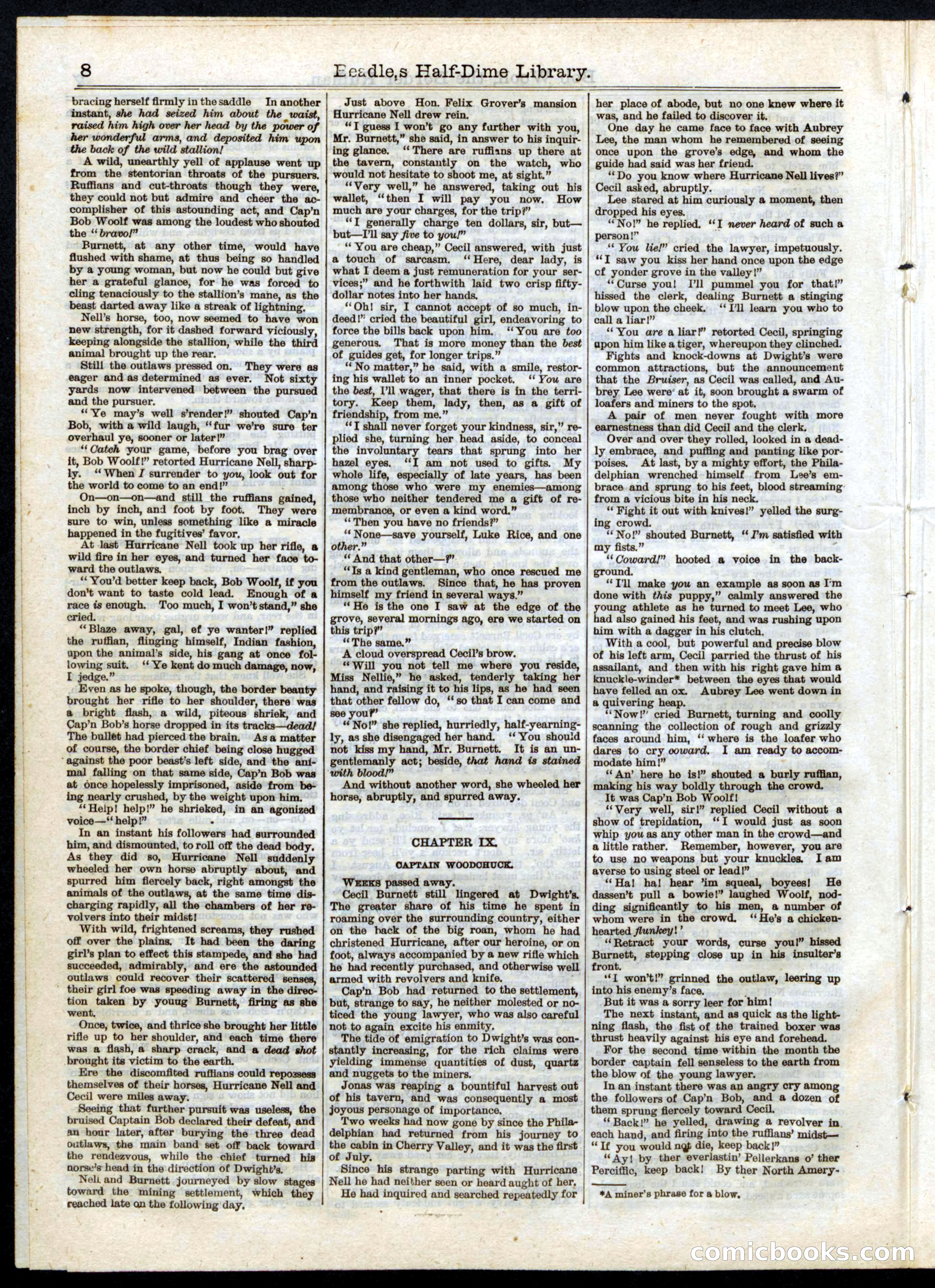 Beadle's Half Dime Library No. 32 — page 8 of 20