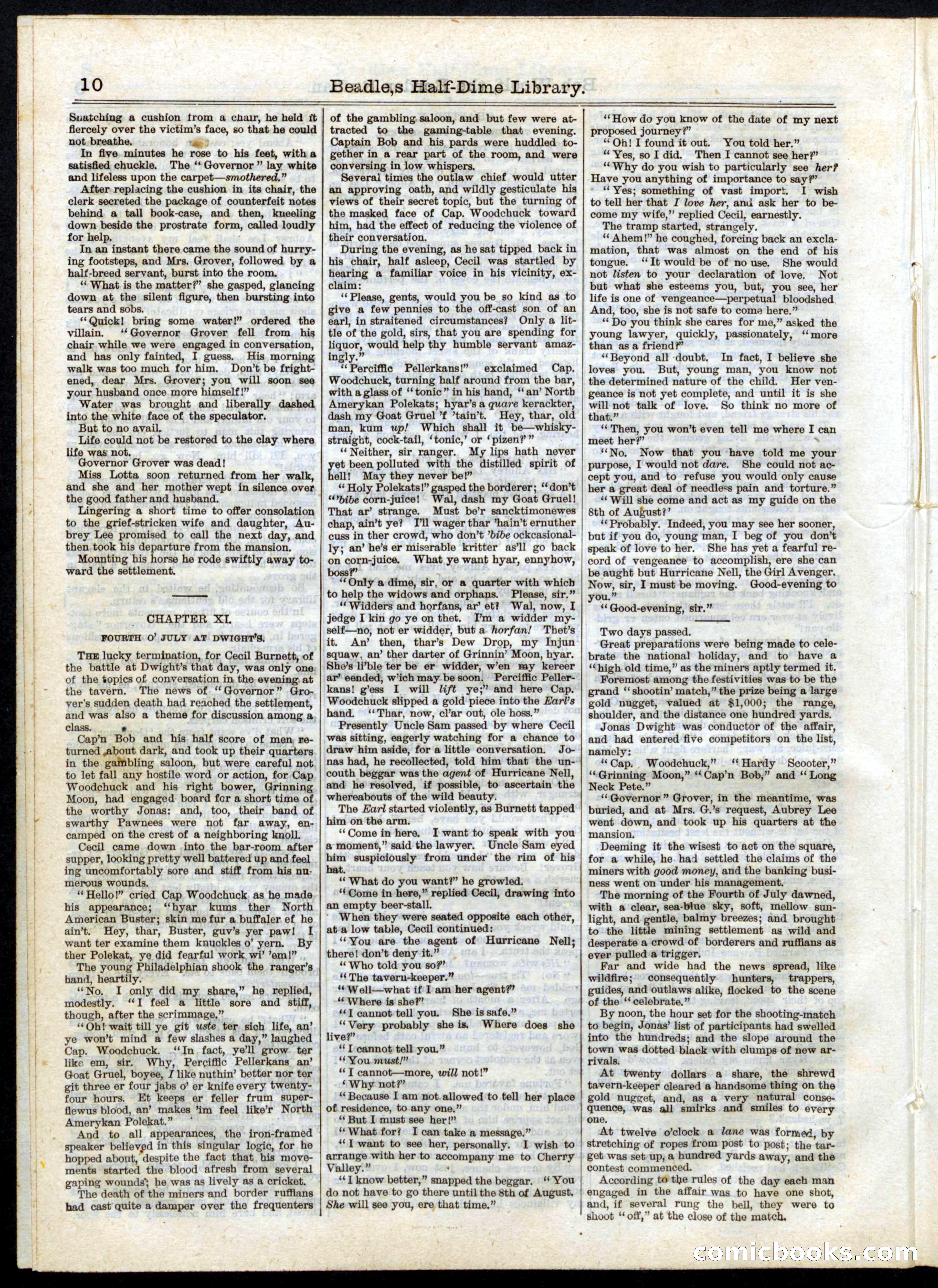 Beadle's Half Dime Library No. 32 — page 10 of 20