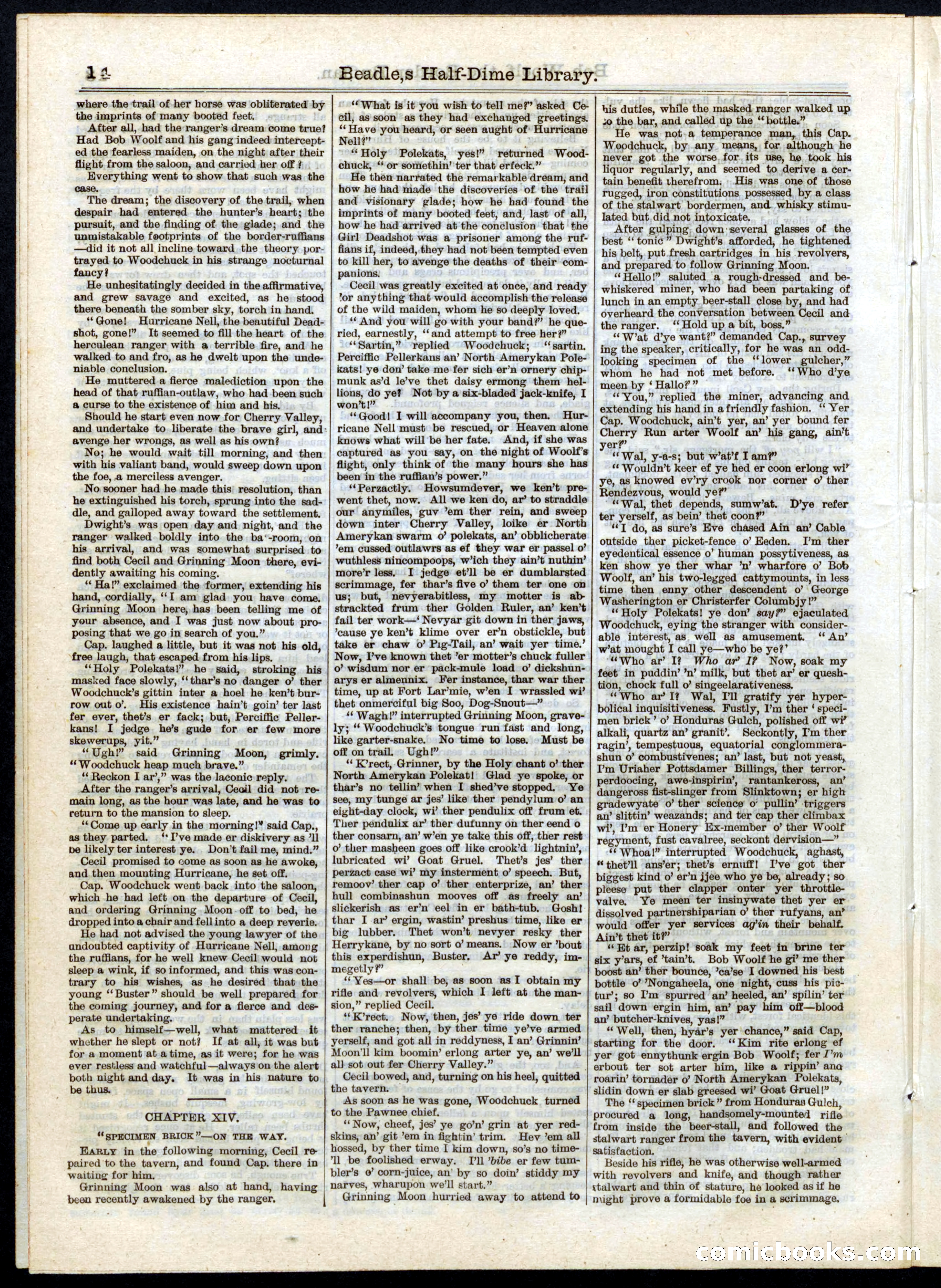 Beadle's Half Dime Library No. 32 — page 14 of 20