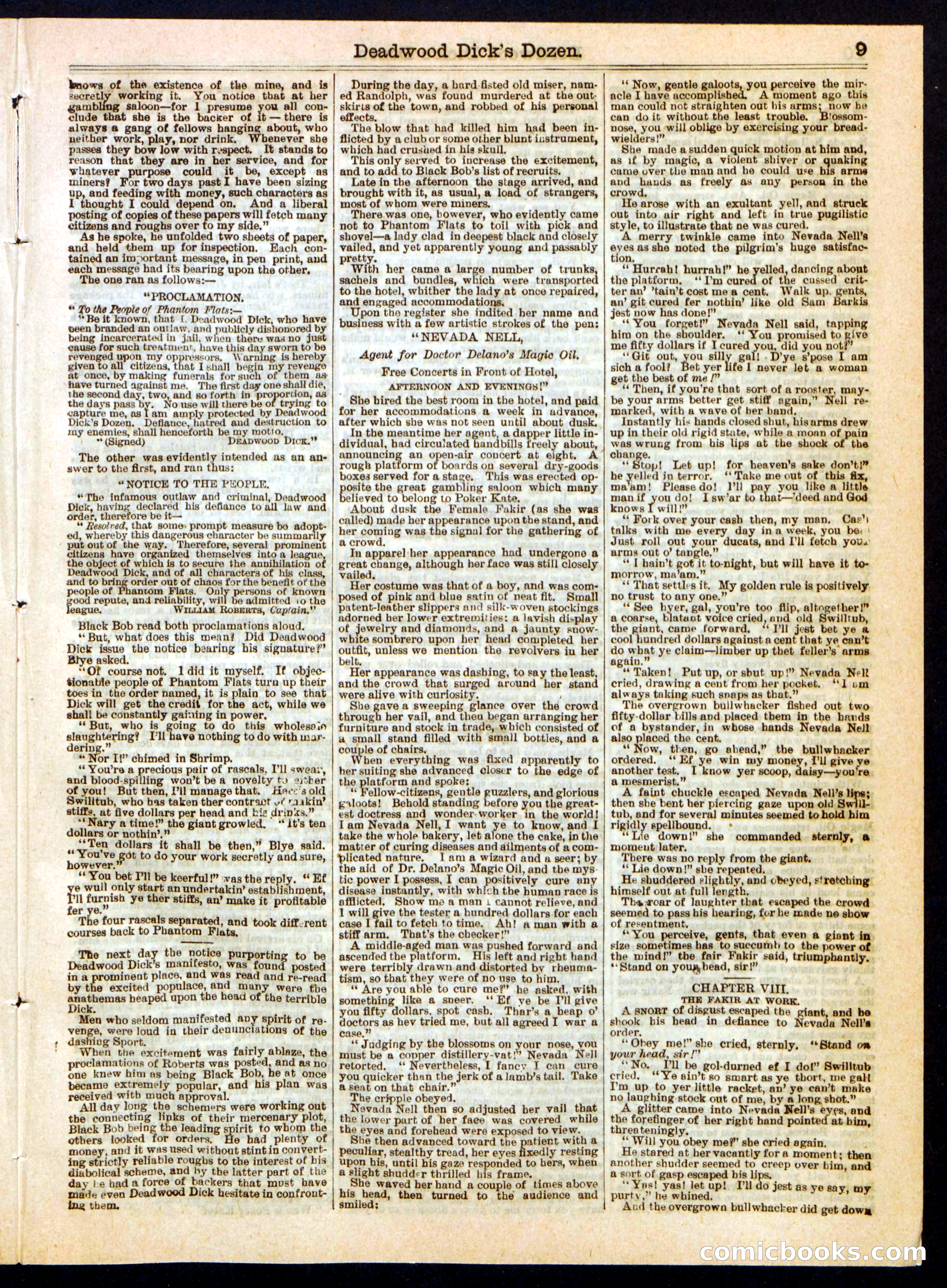 Beadle's Half Dime Library, No. 321 — page 9 of 16