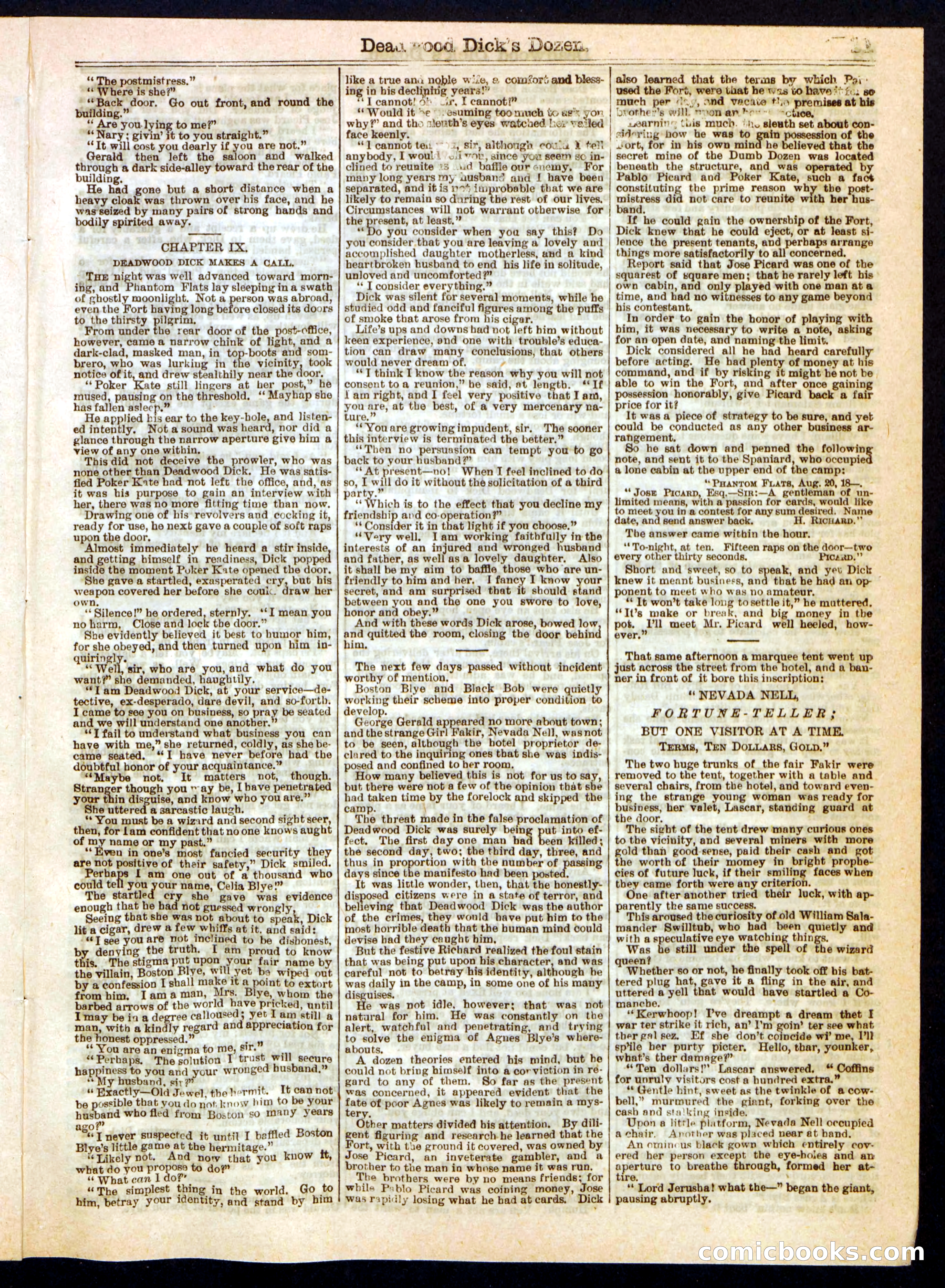 Beadle's Half Dime Library, No. 321 — page 11 of 16