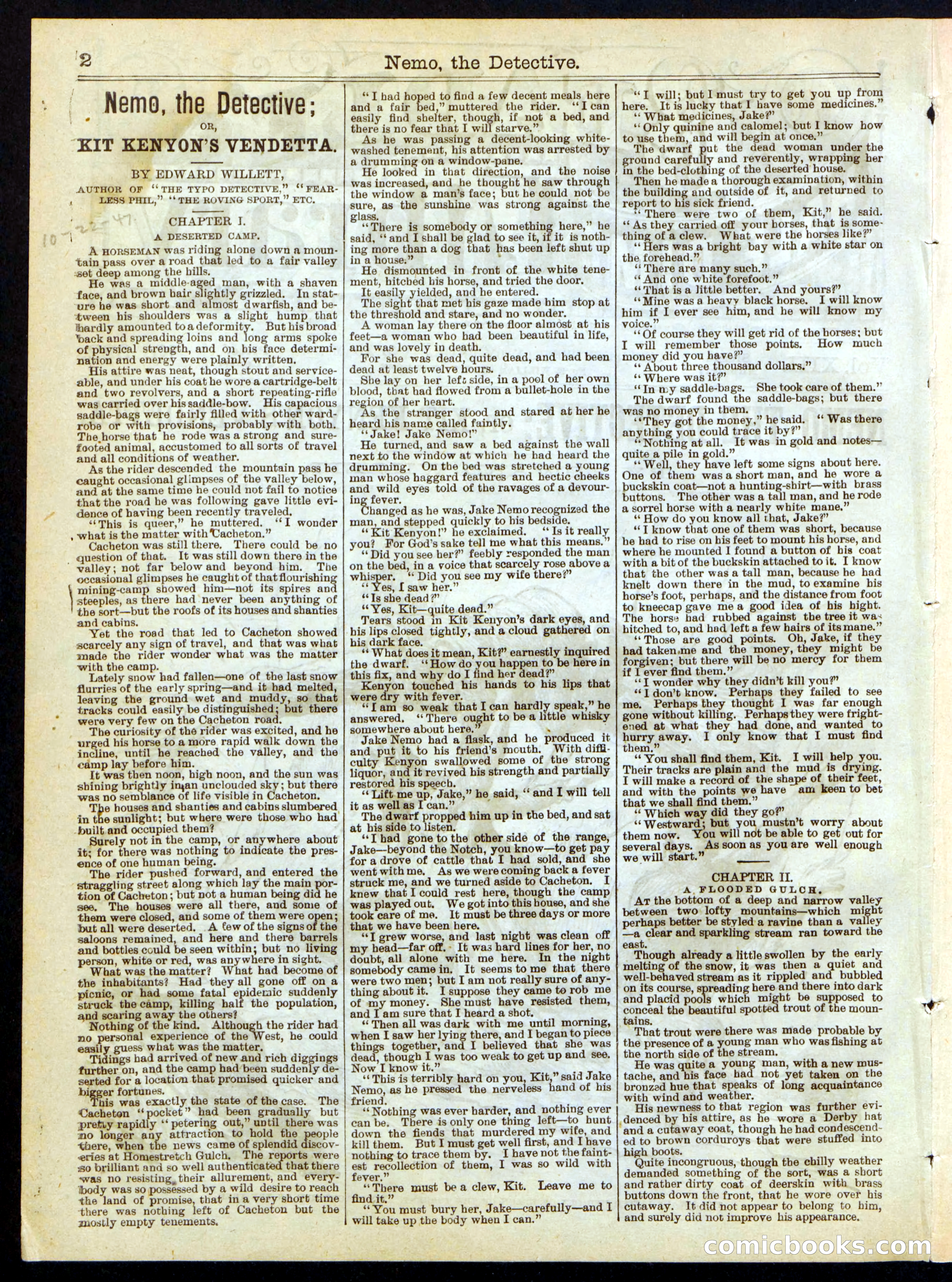 Beadle's Half Dime Library, No. 322 — page 2 of 16