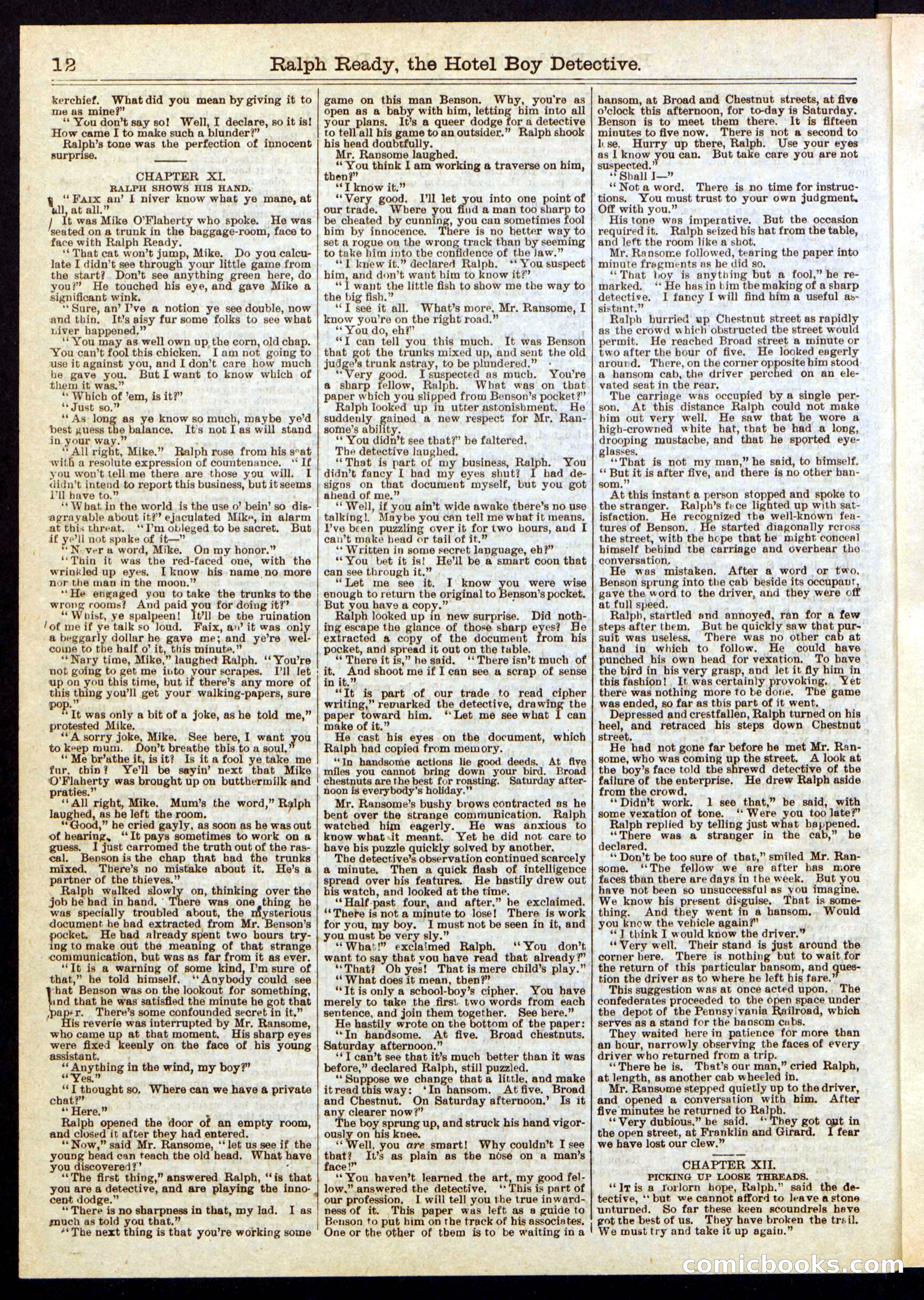 Beadle's Half Dime Library, Vol. XIII, No. 324 — page 12 of 16
