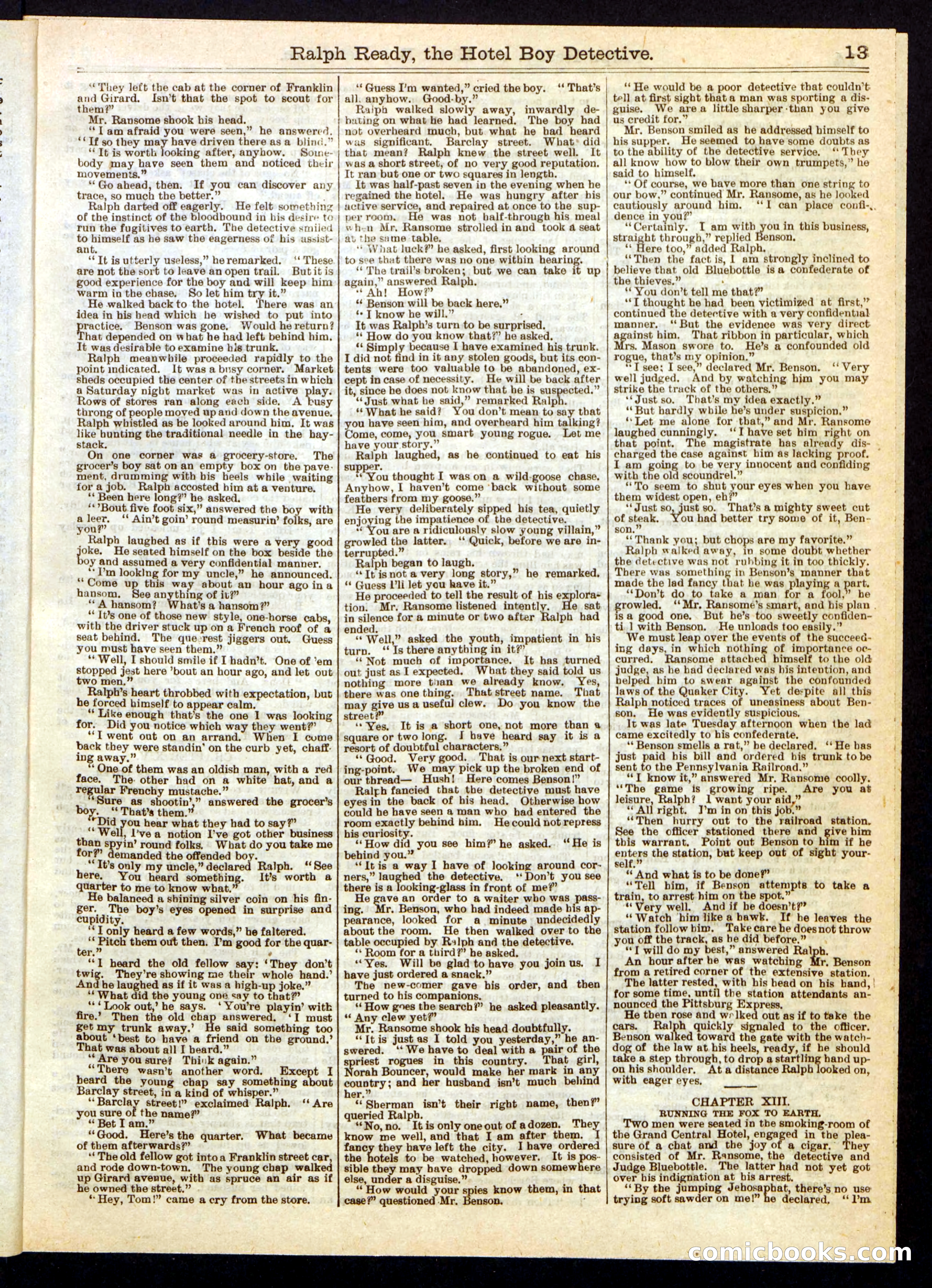 Beadle's Half Dime Library, Vol. XIII, No. 324 — page 13 of 16