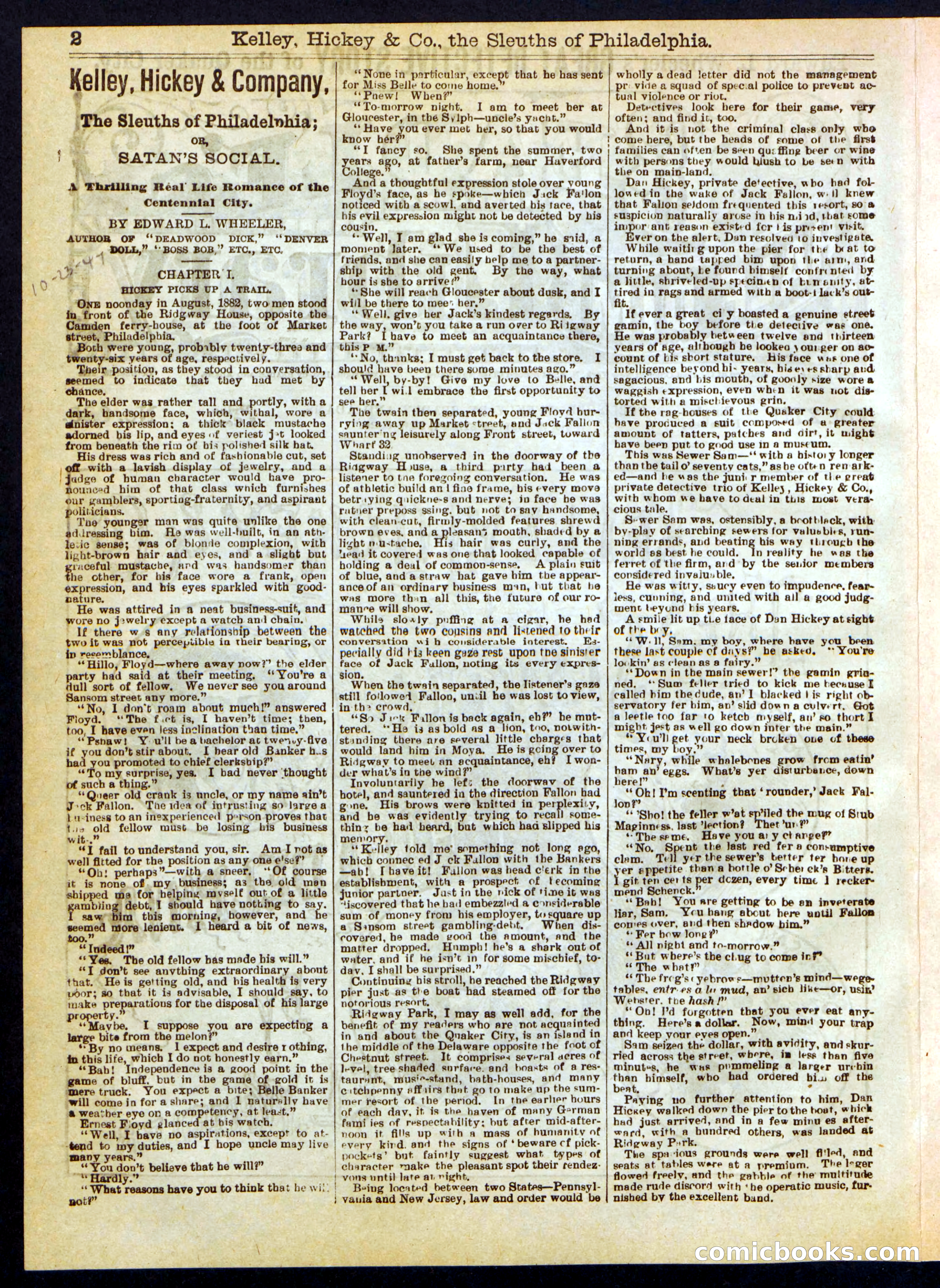 Beadle's Half Dime Library No. 325 — page 2 of 16