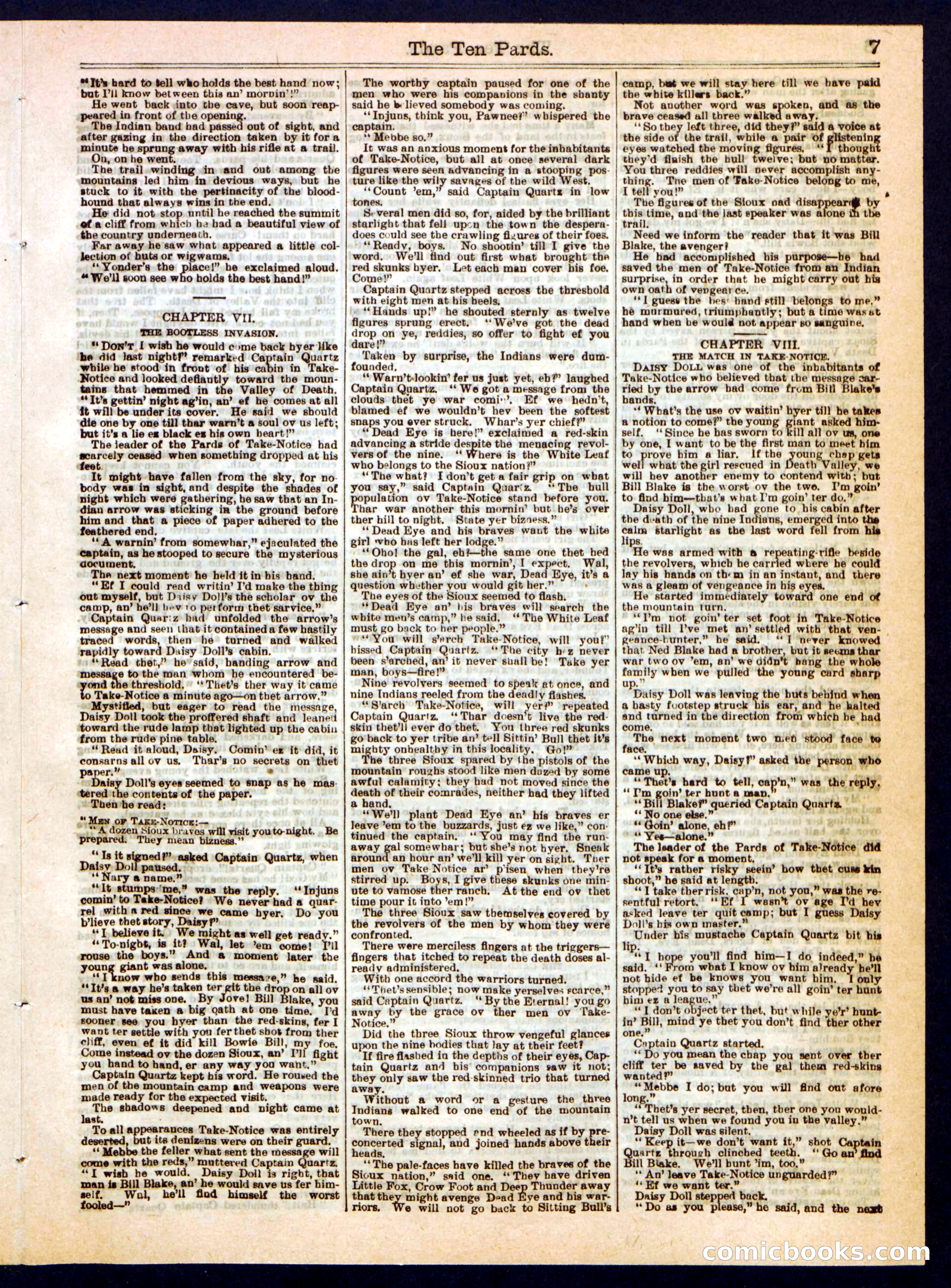 Beadle's Half Dime Library, No. 326 — page 7 of 16