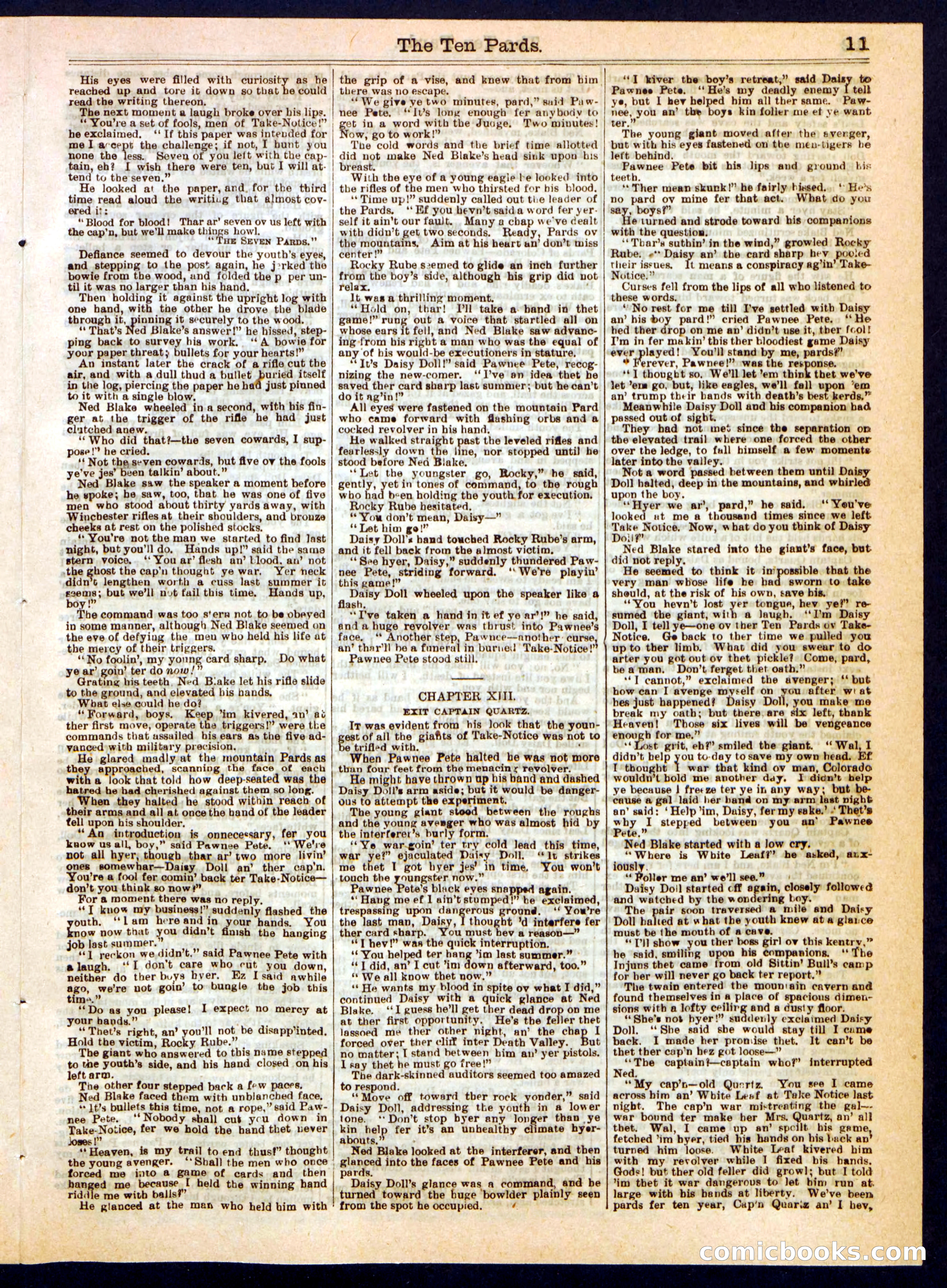 Beadle's Half Dime Library, No. 326 — page 11 of 16