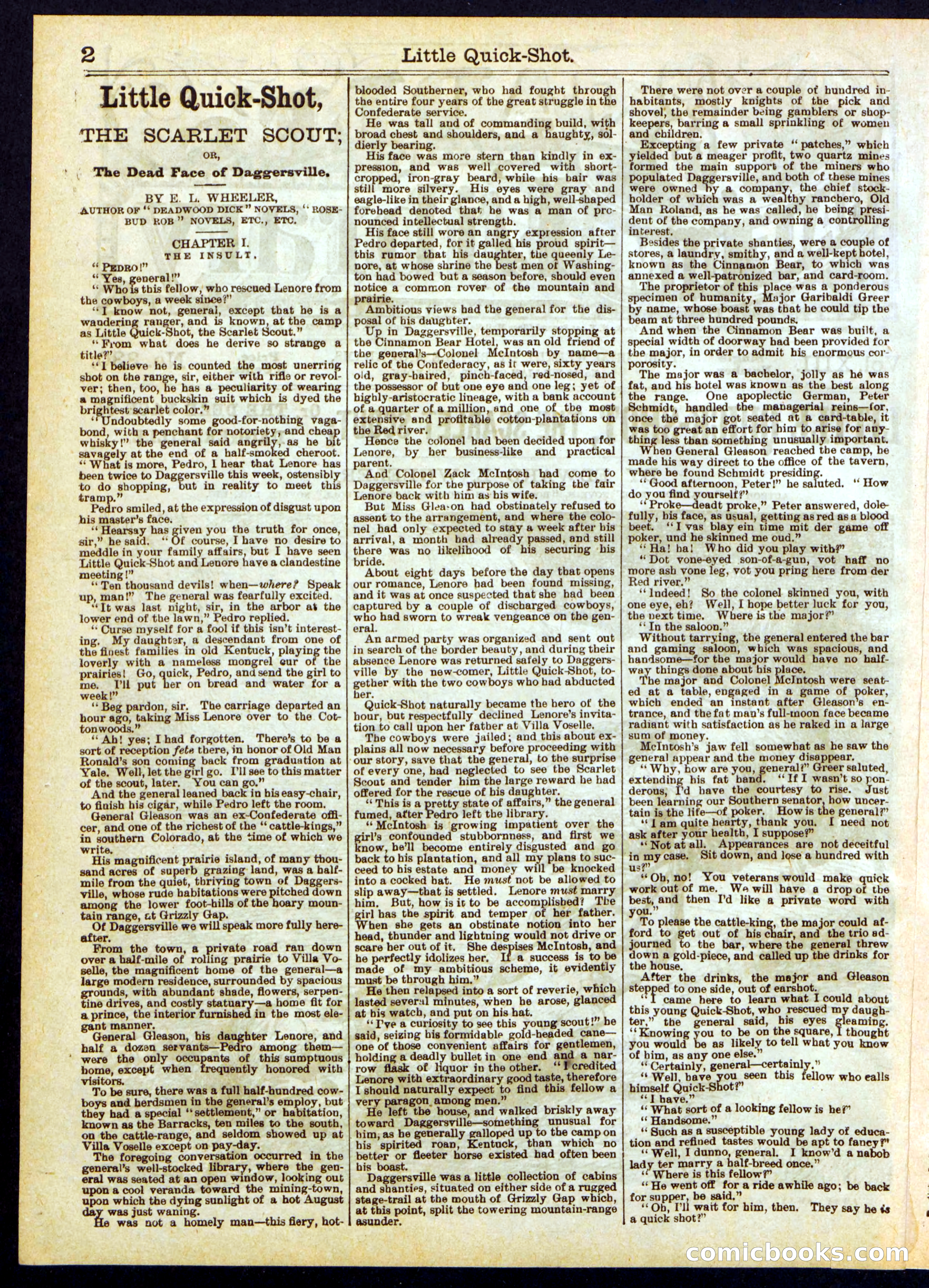 Beadle's Half Dime Library No. 330 — page 2 of 16