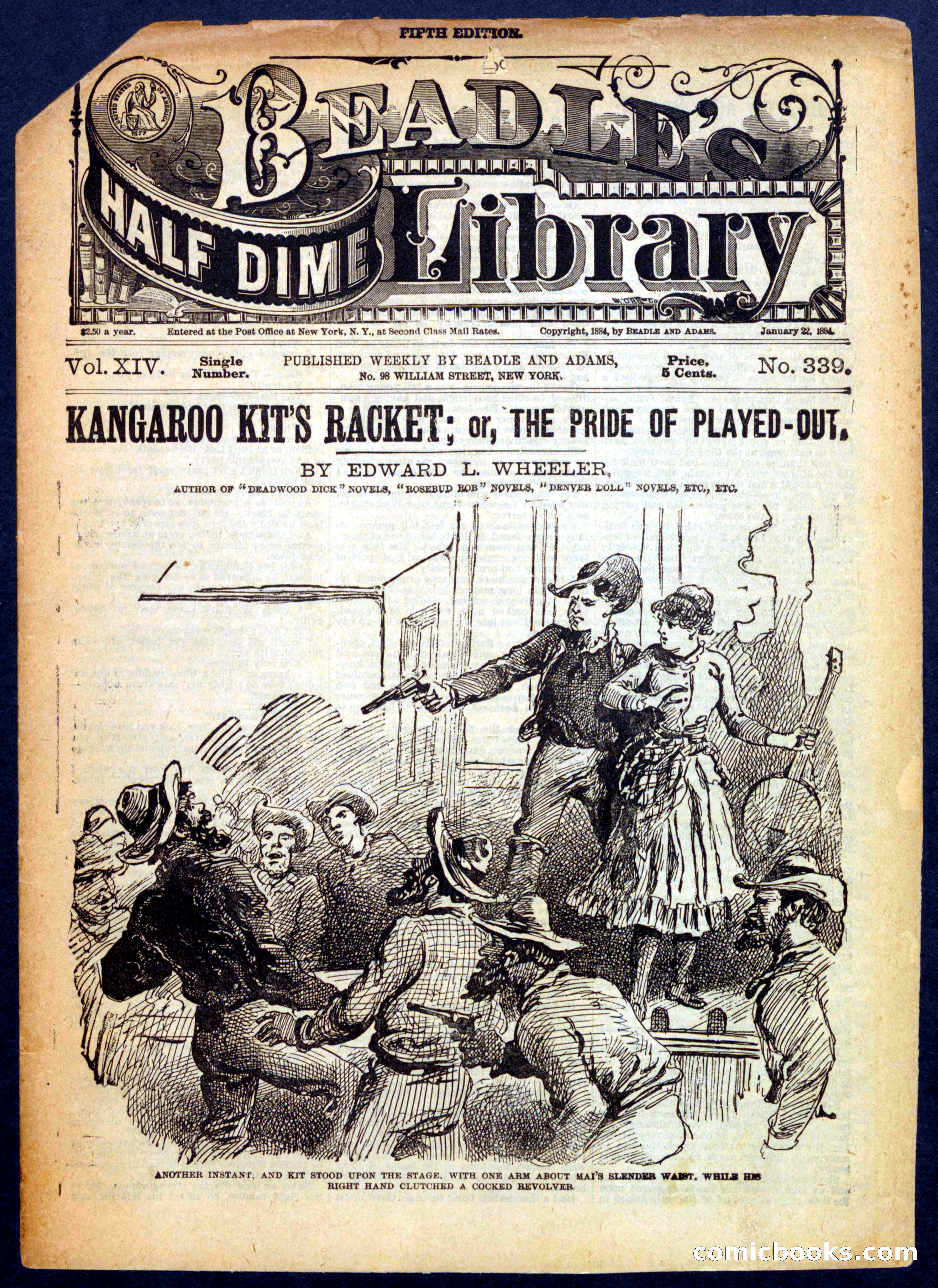 Beadle's Half Dime Library No. 339 — page 1 of 16