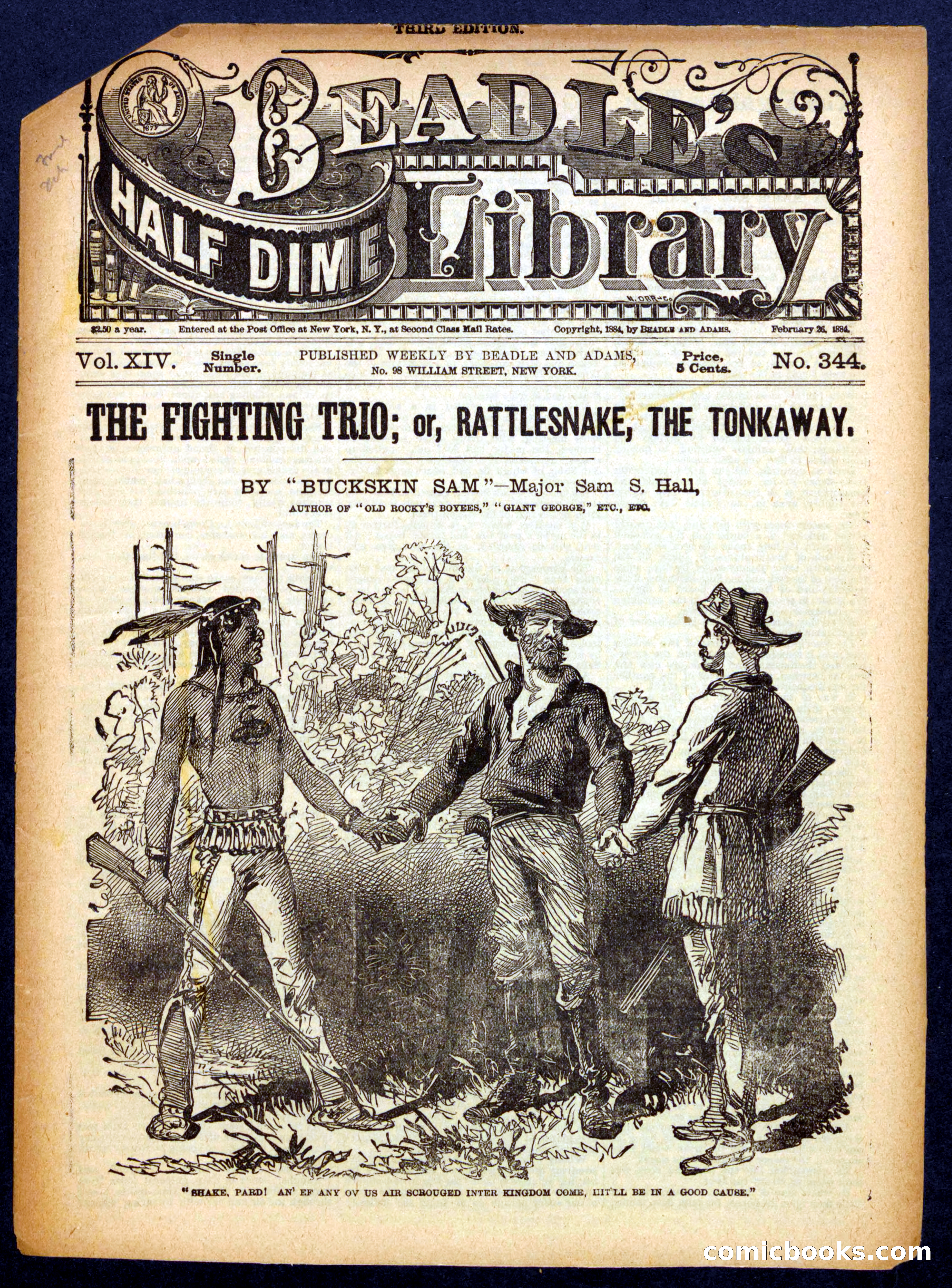 Beadle's Half Dime Library No. 344 — page 1 of 16