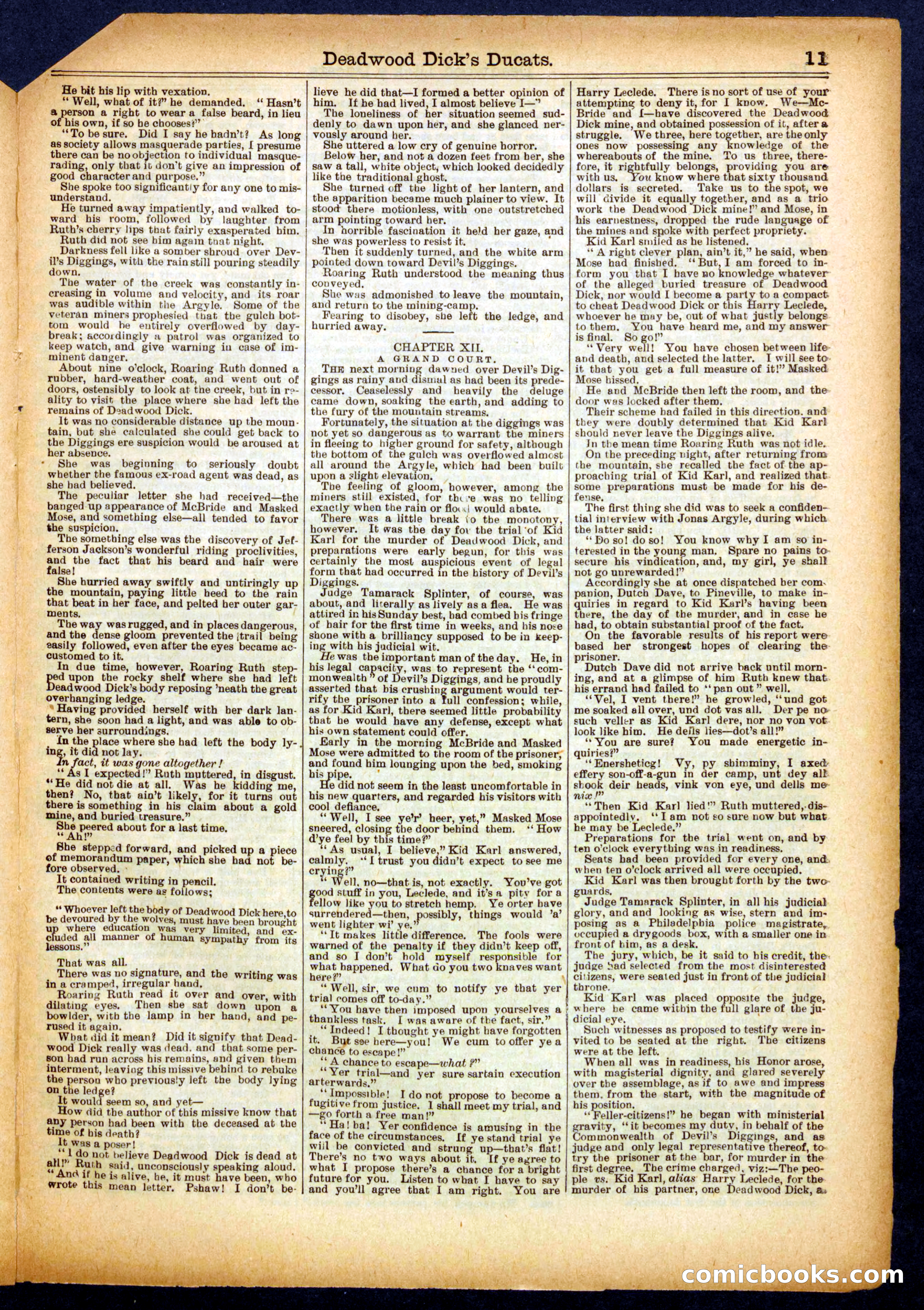 Beadle's Half Dime Library No. 347 — page 11 of 16
