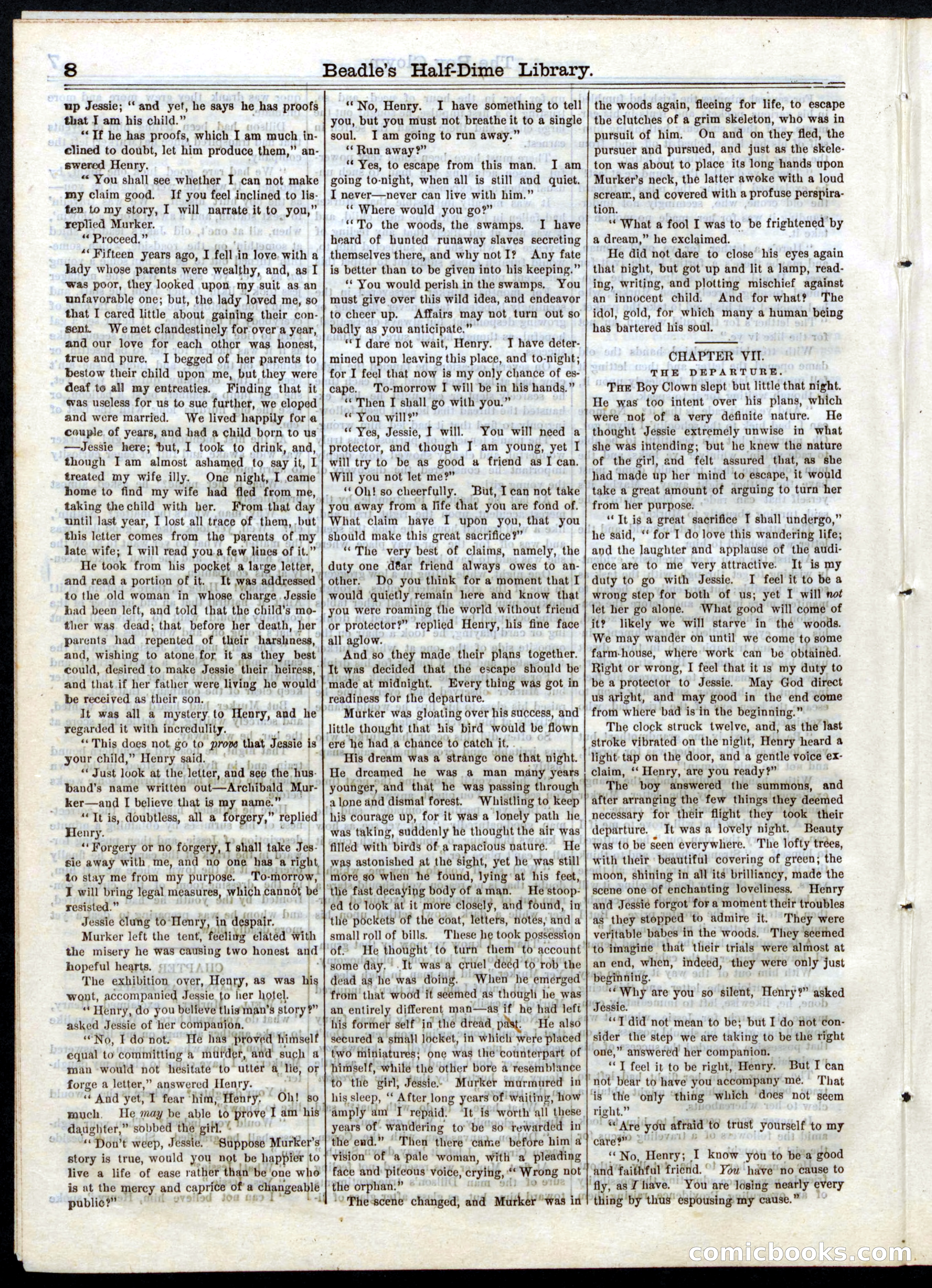 Beadle's Half Dime Library, No. 36 — page 8 of 16