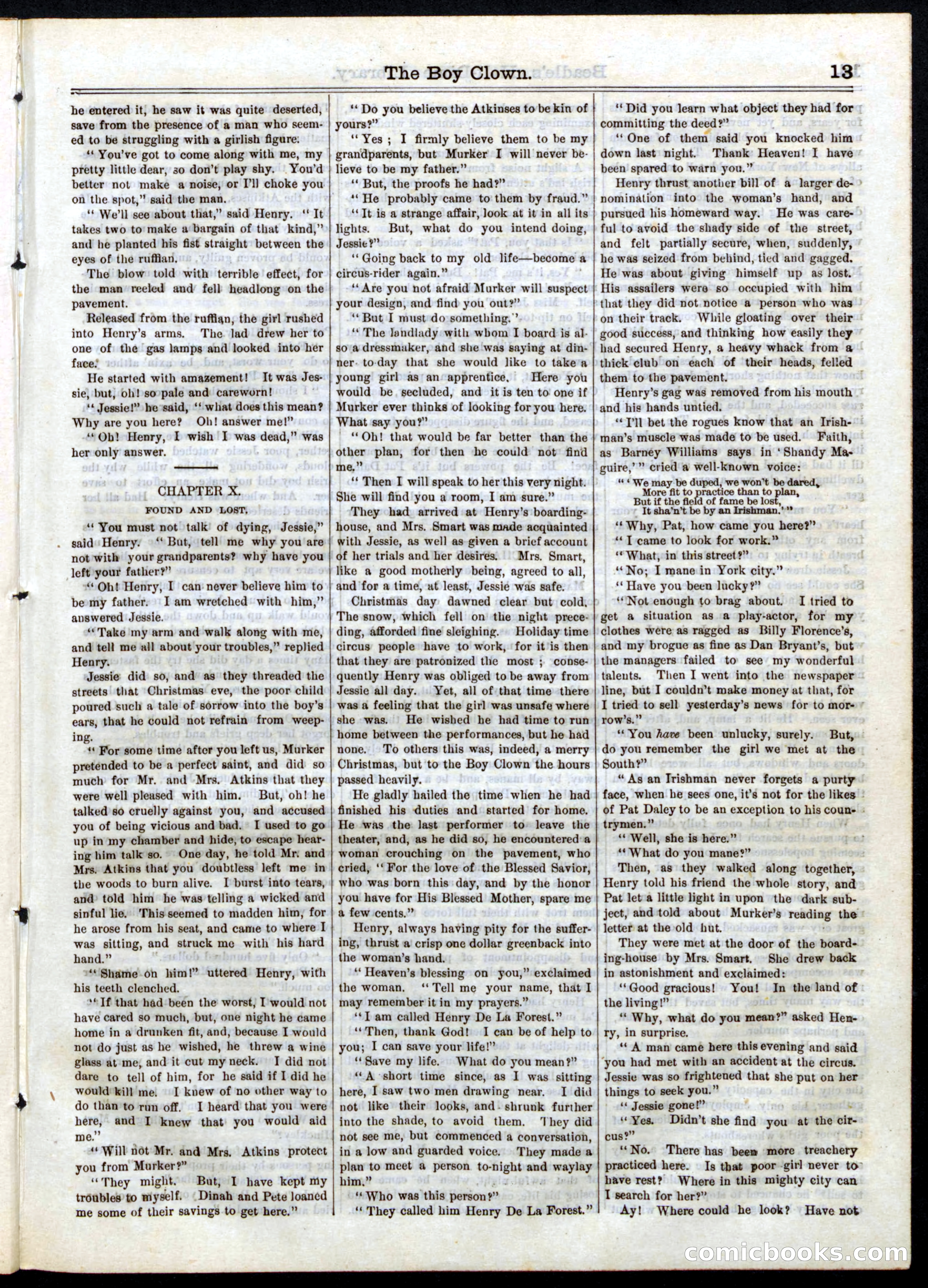 Beadle's Half Dime Library, No. 36 — page 13 of 16
