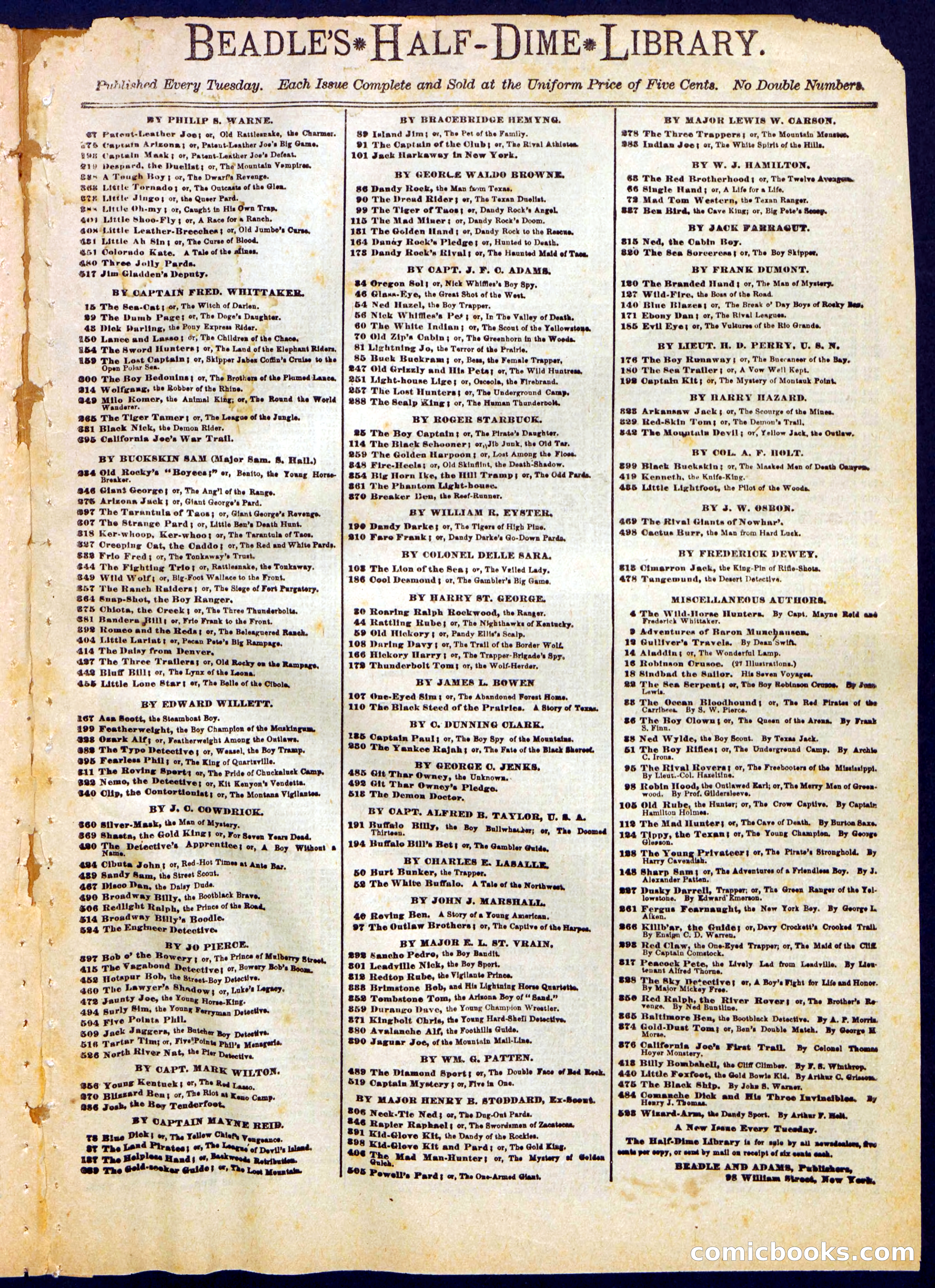 Beadle's Half Dime Library No. 369 — page 15 of 16