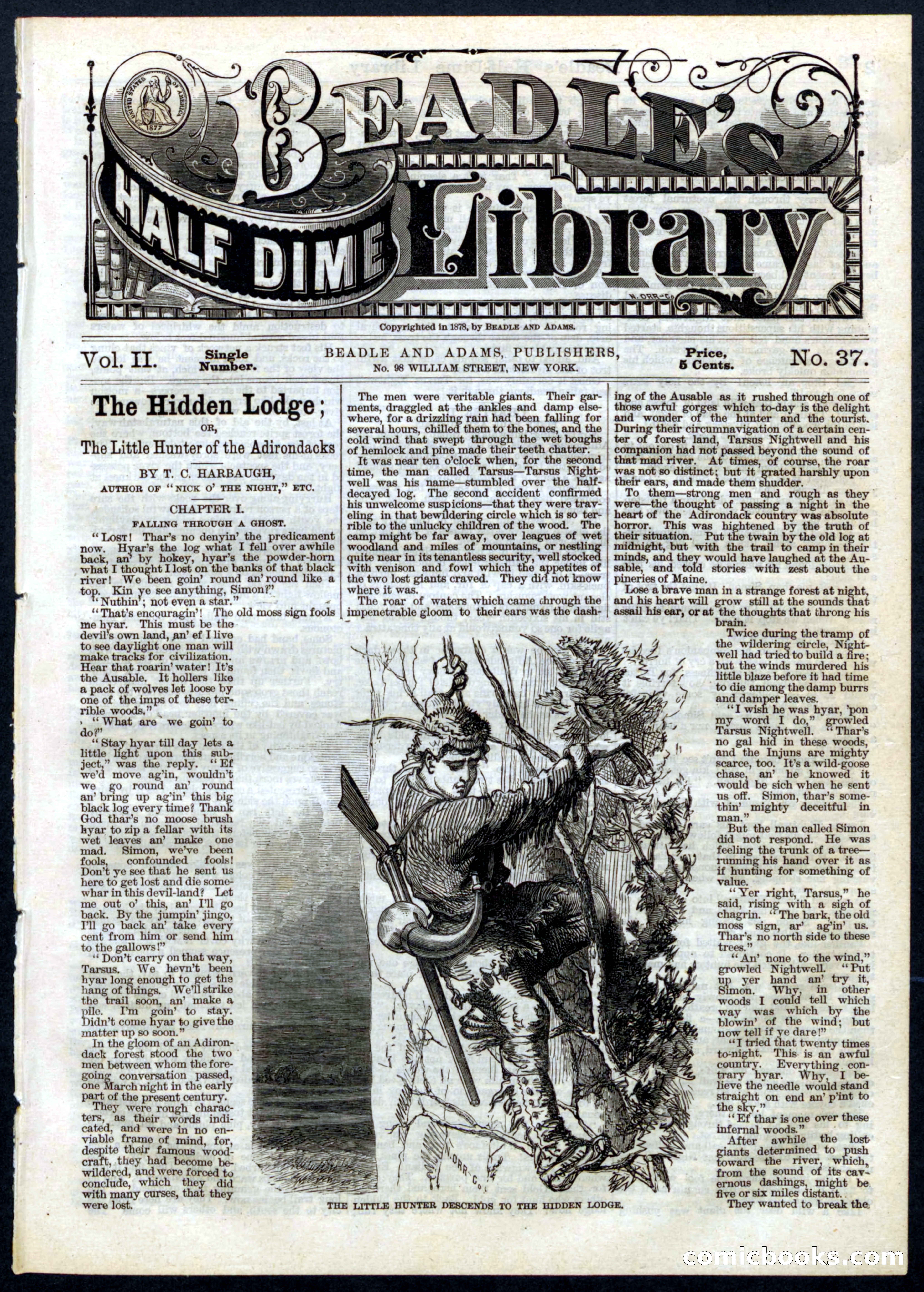 Beadle's Half Dime Library, No. 37 — page 1 of 16