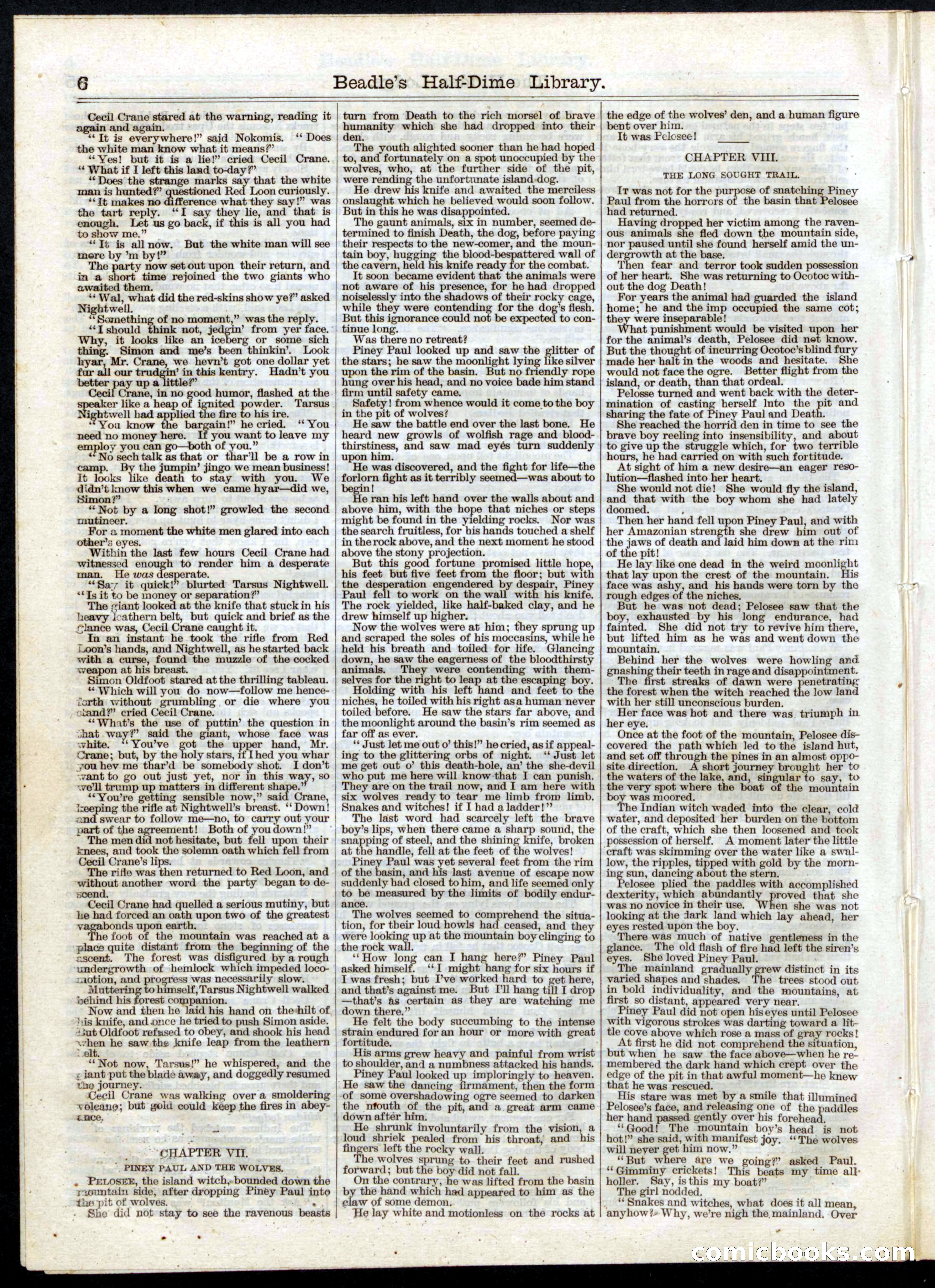 Beadle's Half Dime Library, No. 37 — page 6 of 16