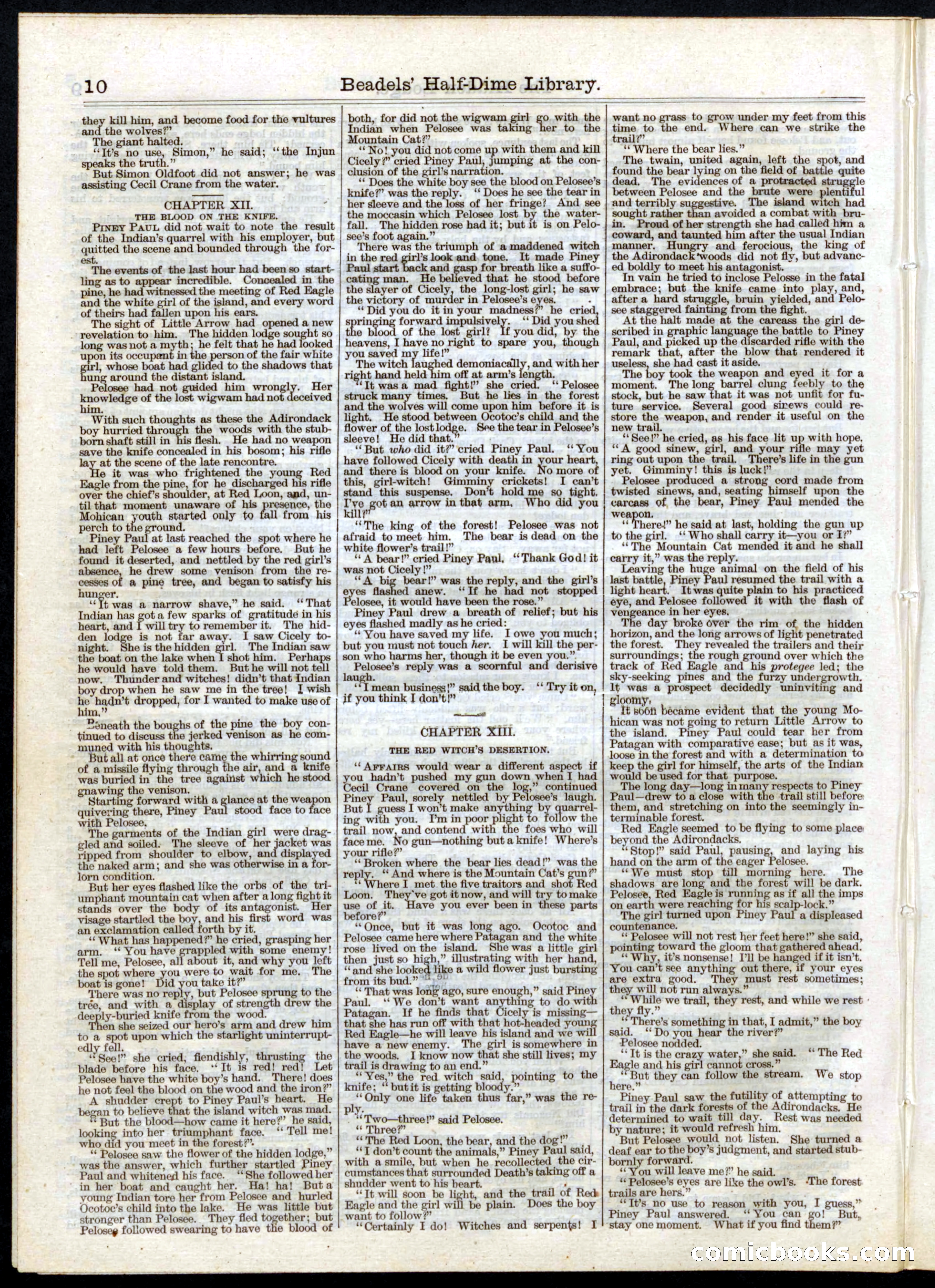 Beadle's Half Dime Library, No. 37 — page 10 of 16