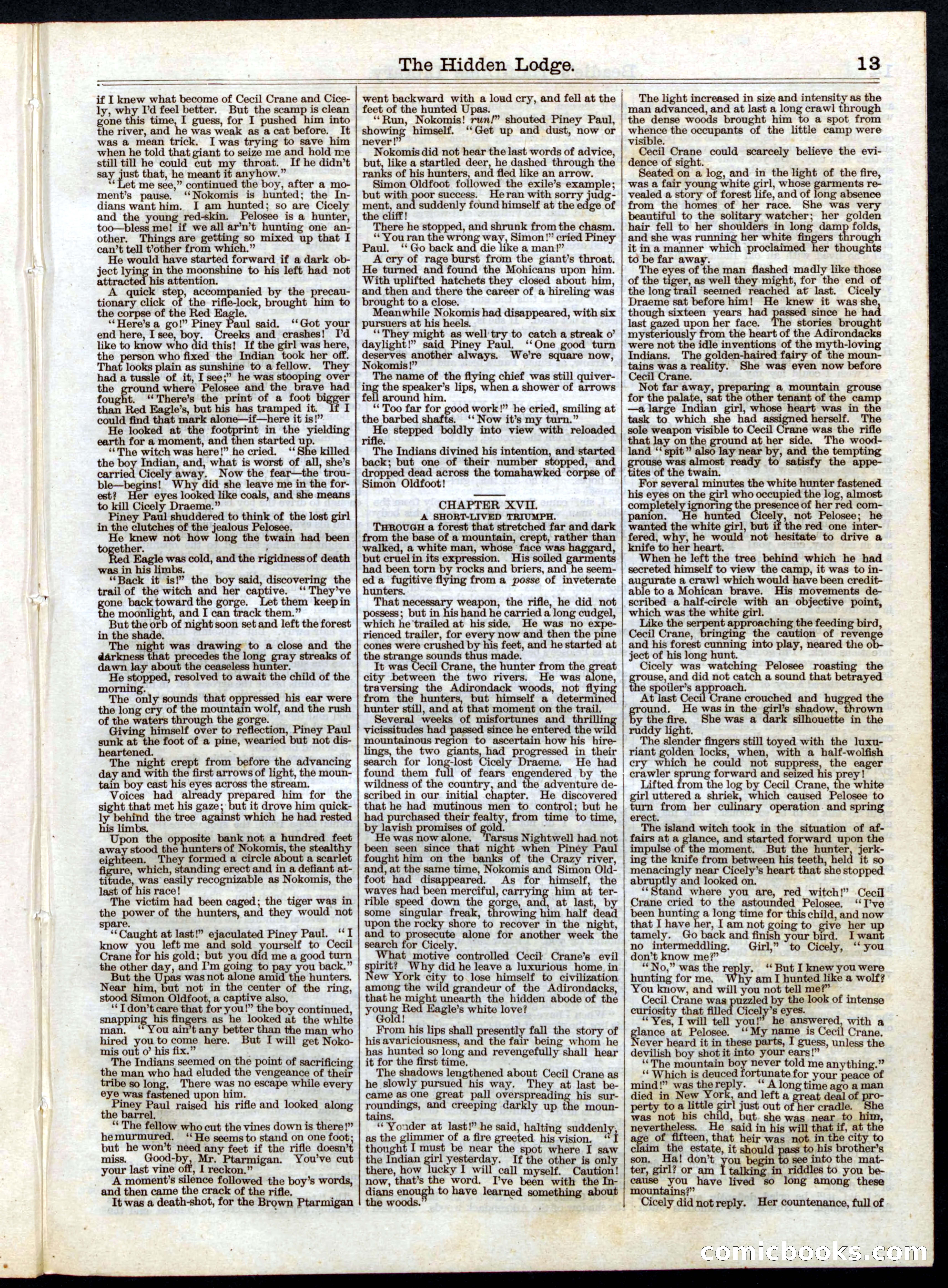 Beadle's Half Dime Library, No. 37 — page 13 of 16