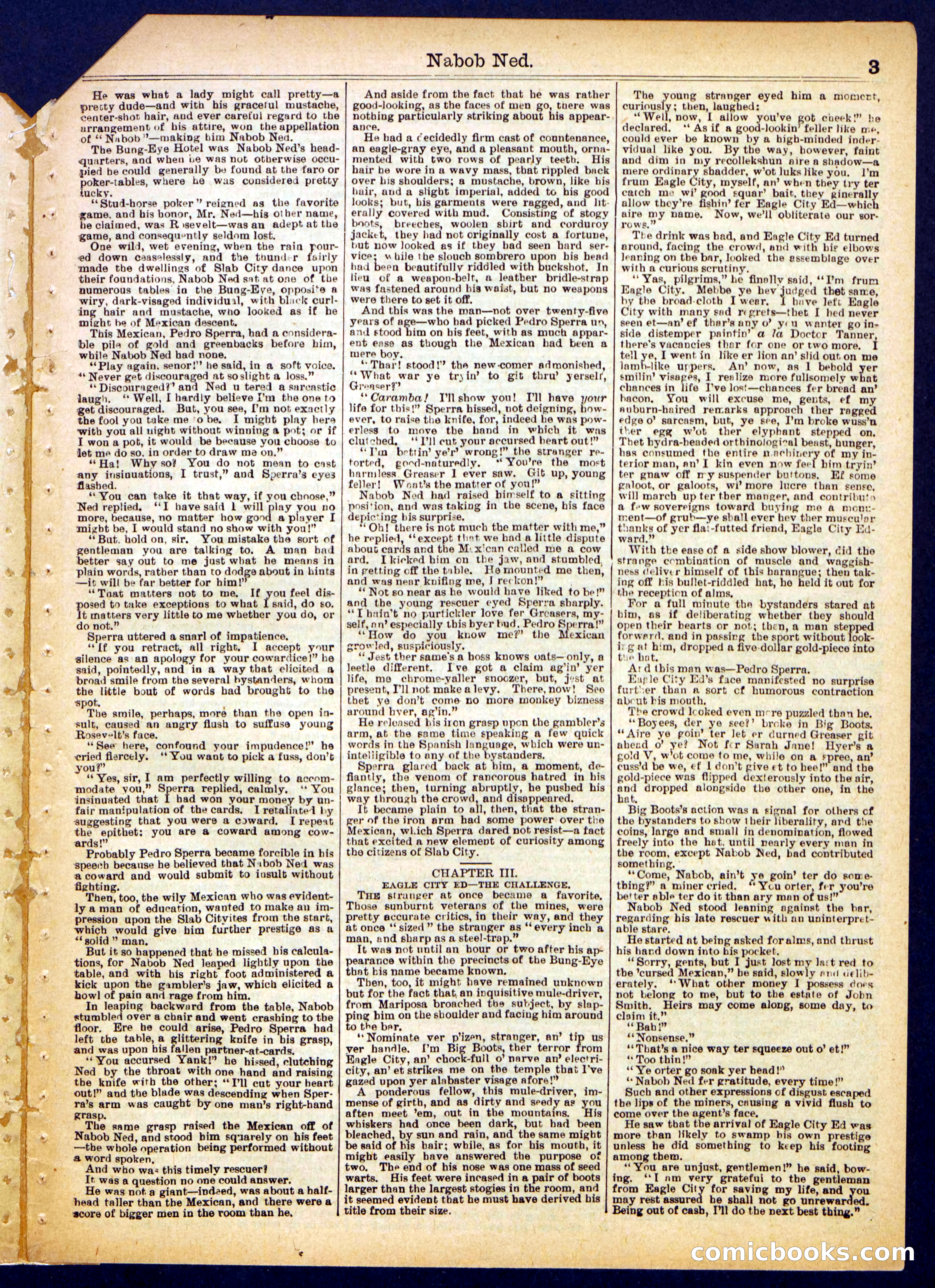 Beadle's Half Dime Library, No. 378 — page 3 of 16