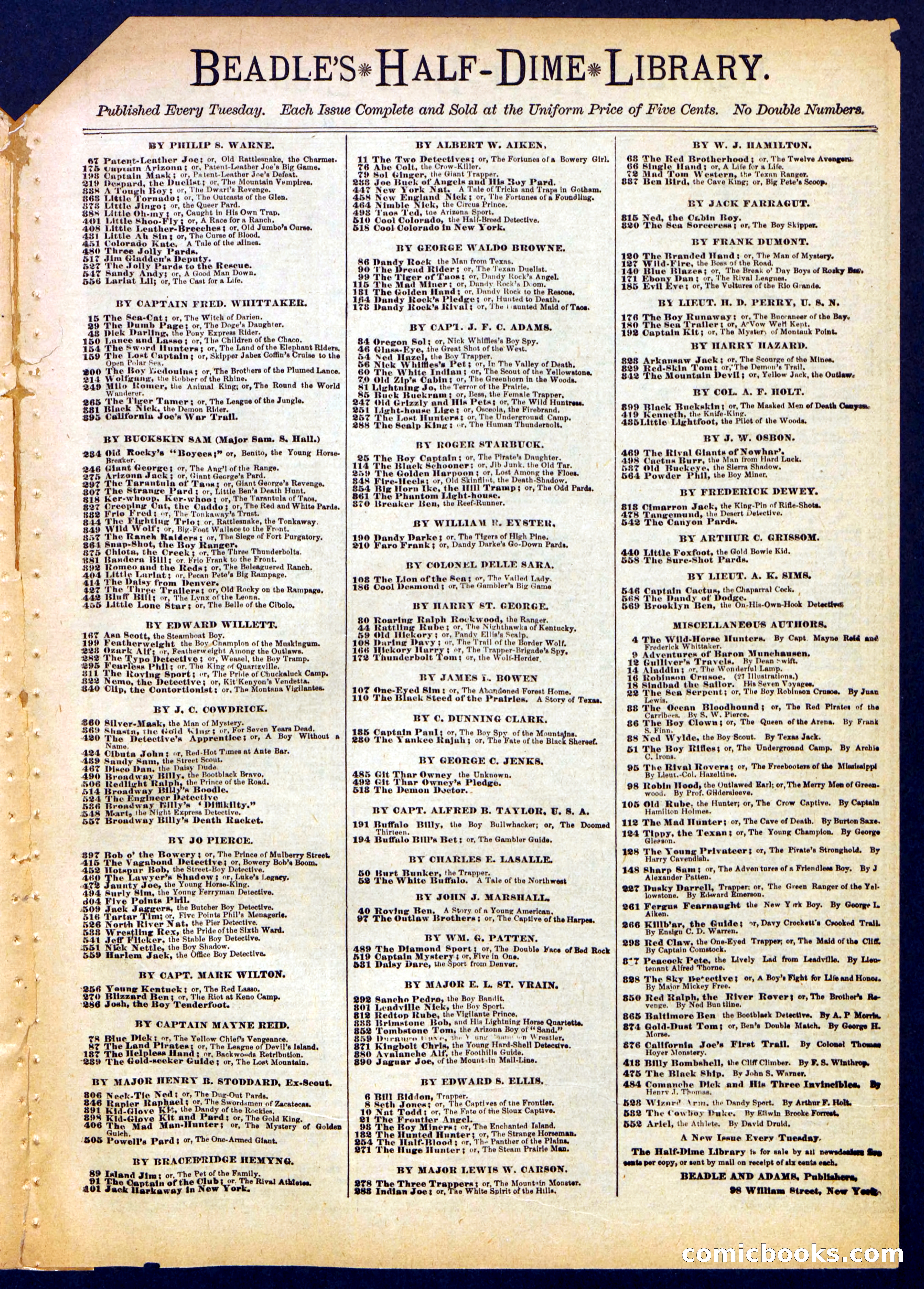 Beadle's Half Dime Library, No. 378 — page 15 of 16