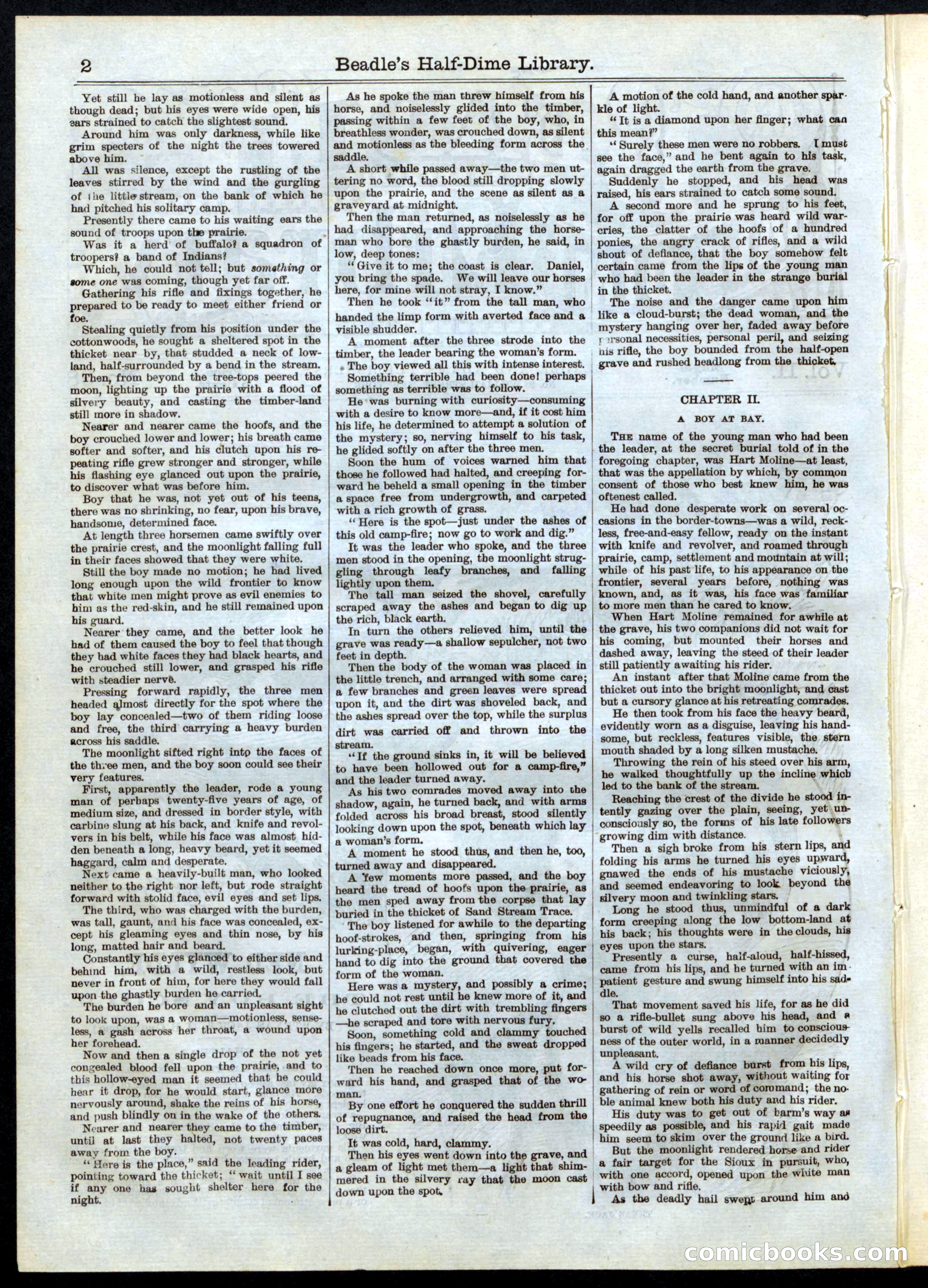 Beadle's Half Dime Library No. 38 — page 2 of 16