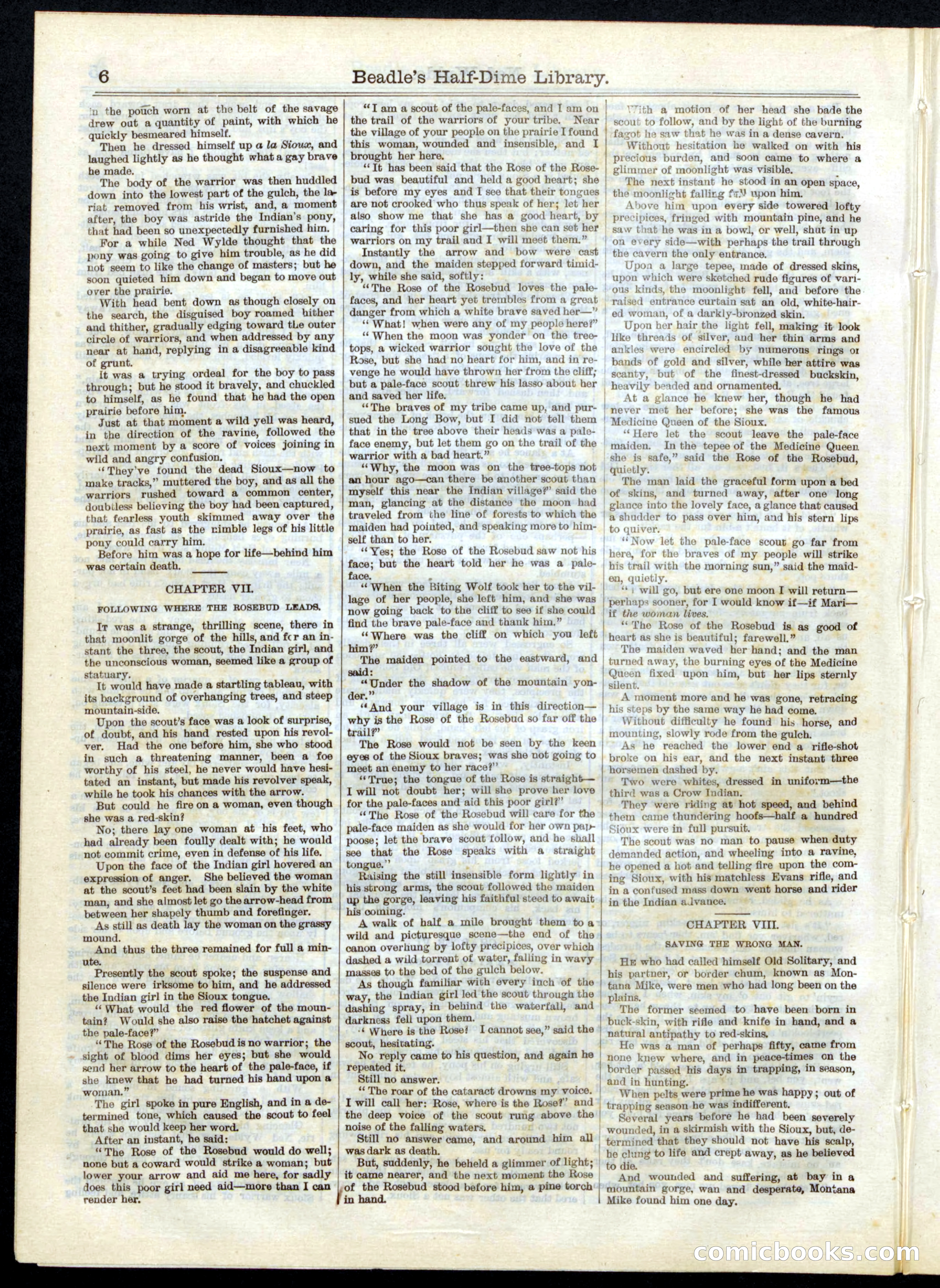 Beadle's Half Dime Library No. 38 — page 6 of 16