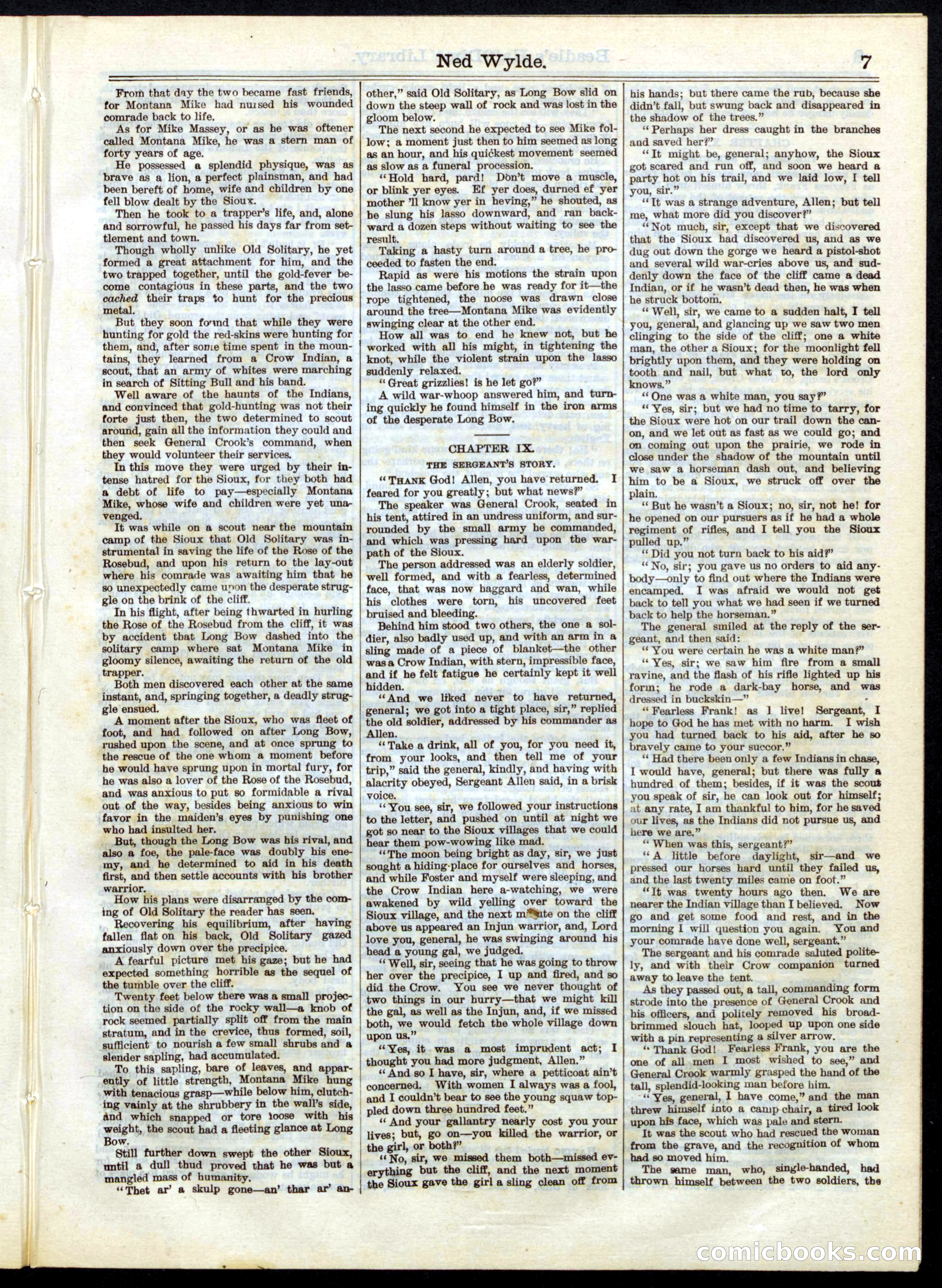 Beadle's Half Dime Library No. 38 — page 7 of 16