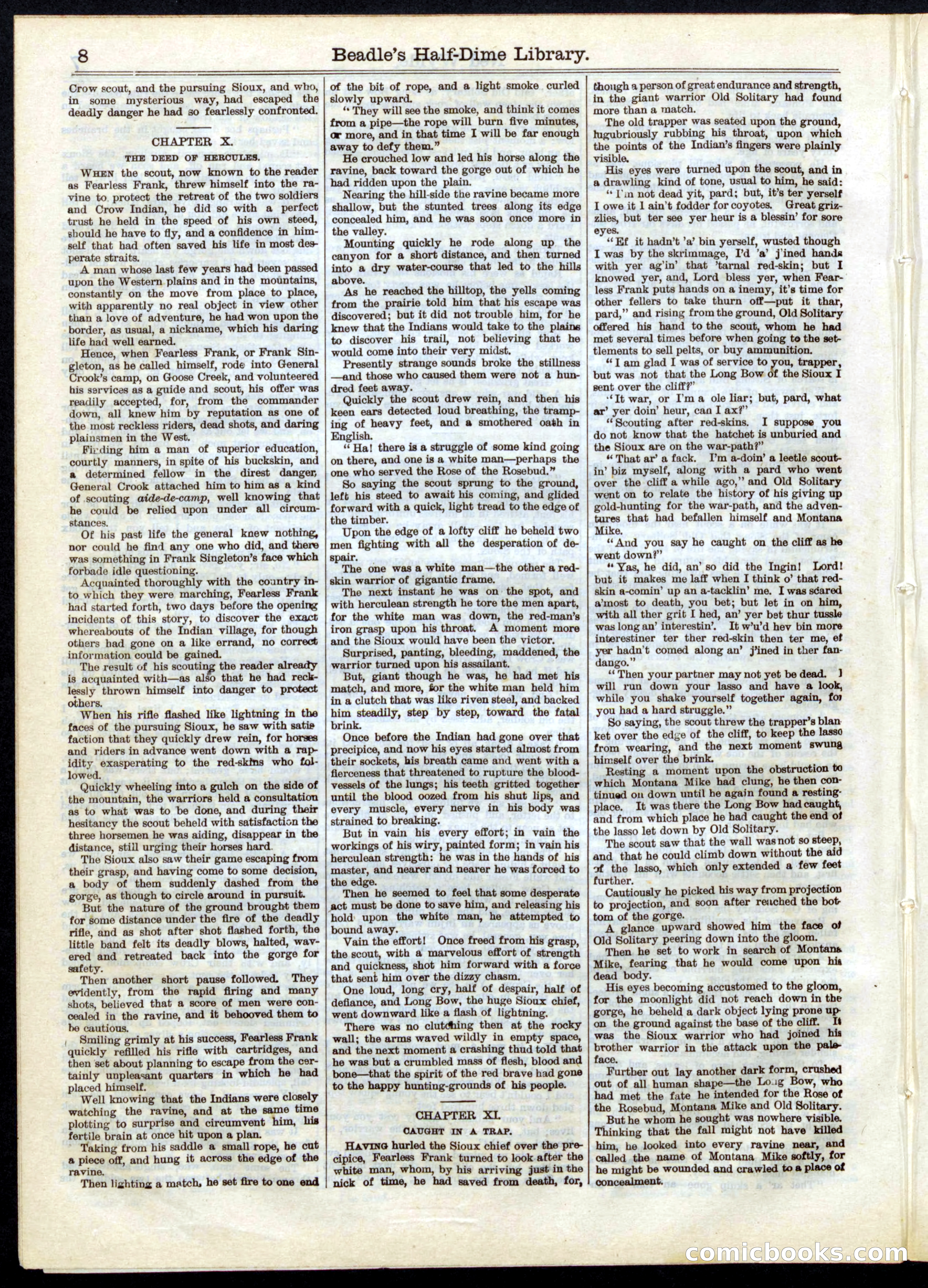 Beadle's Half Dime Library No. 38 — page 8 of 16