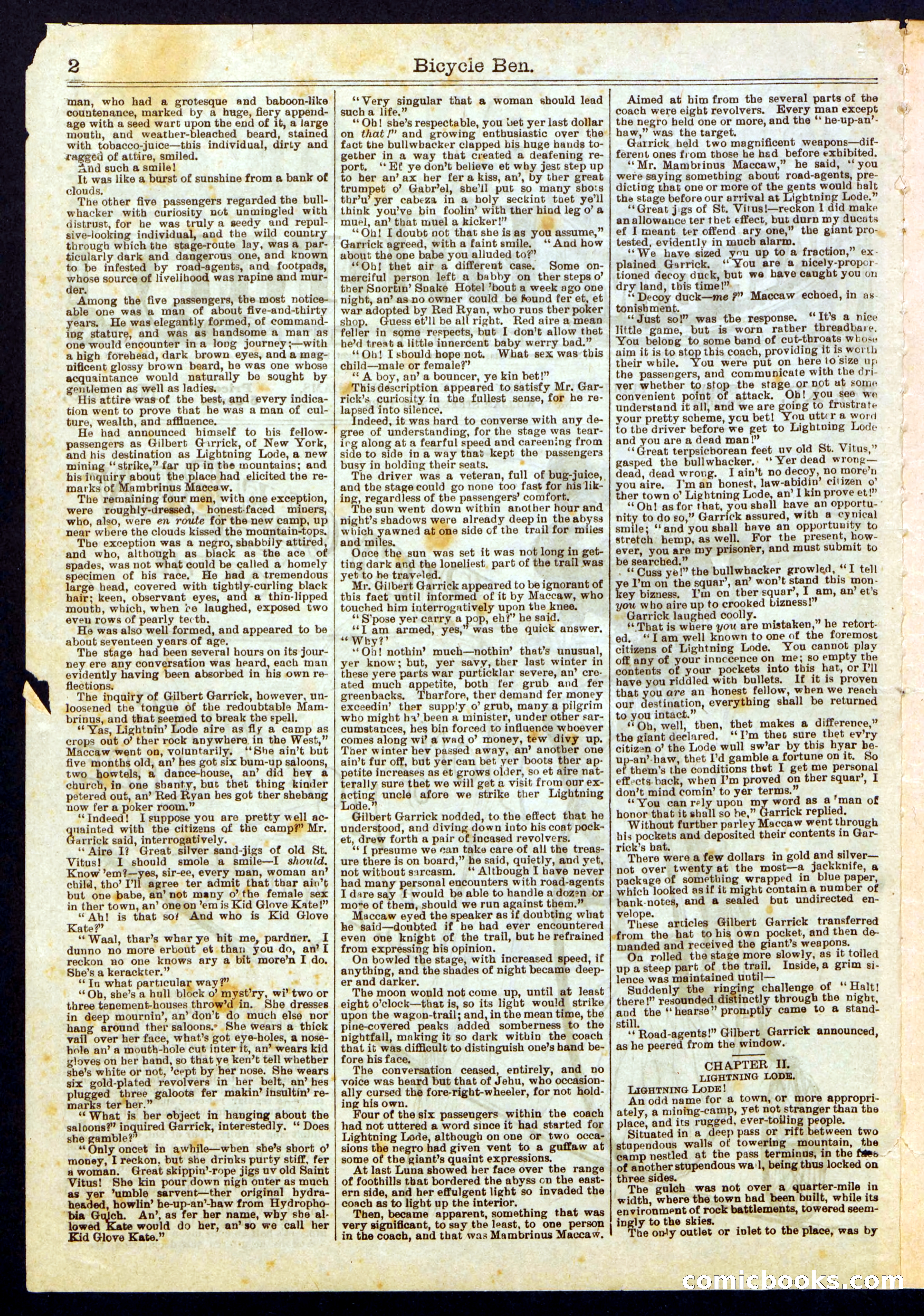 Beadle's Half Dime Library No. 389 — page 2 of 16