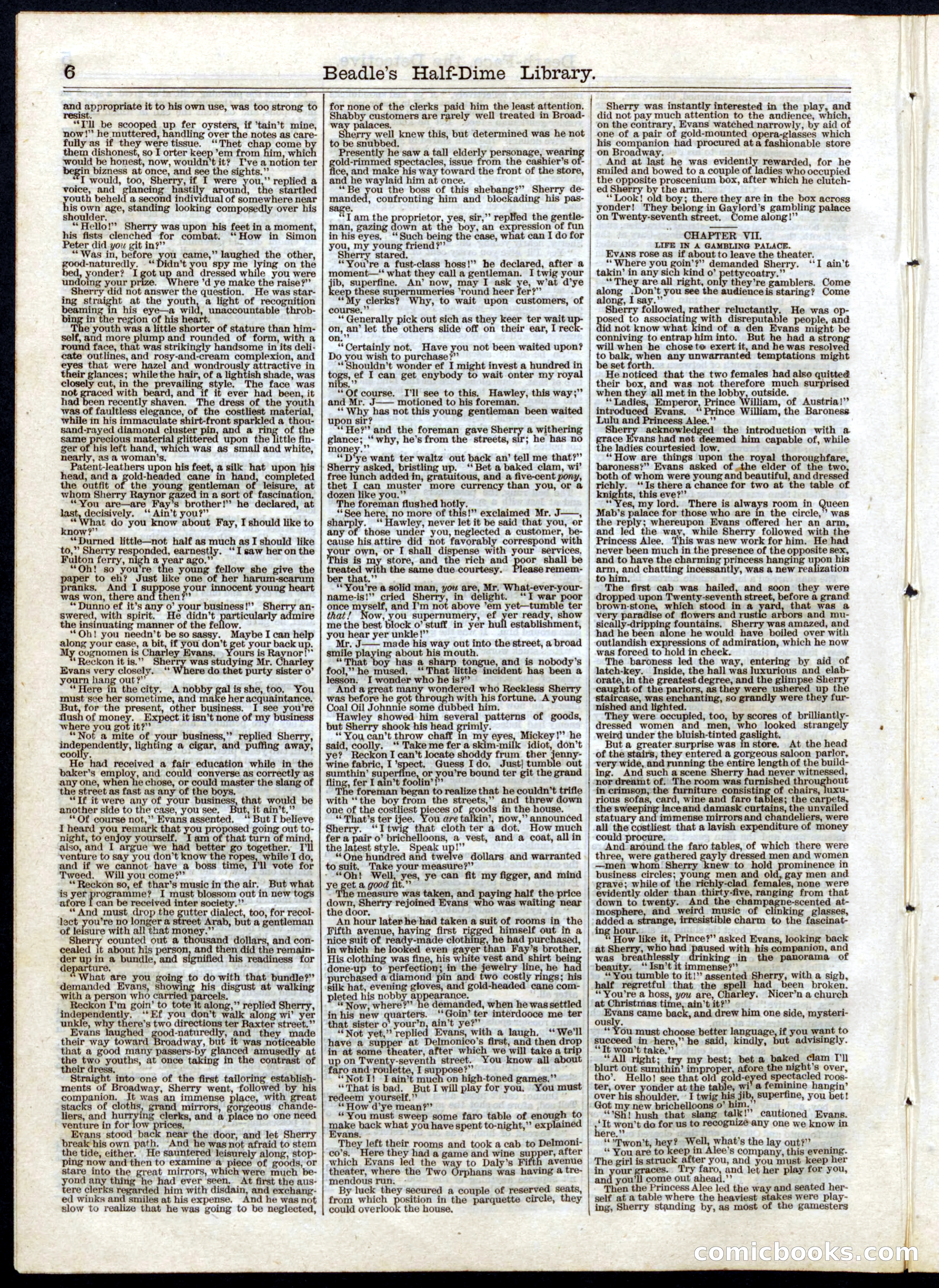 Beadle's Half Dime Library, No. 39 — page 6 of 16
